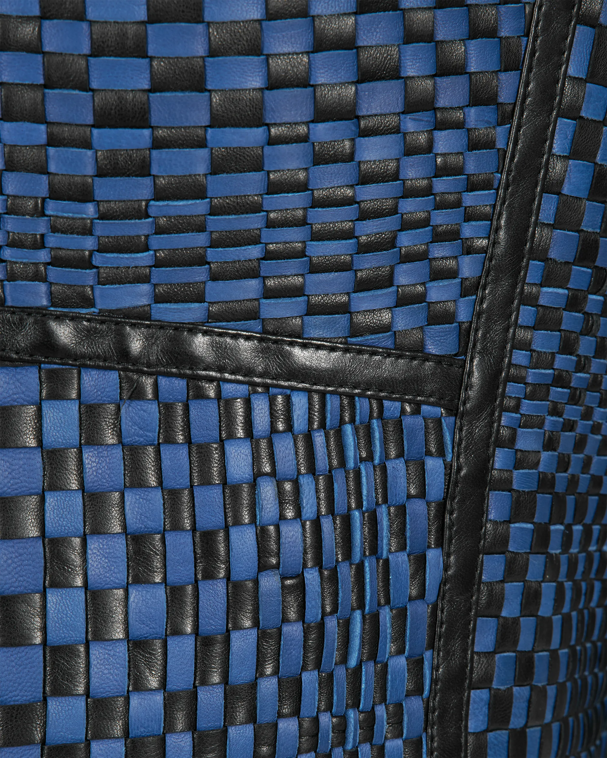 Runway Handwoven Leather Jacket - DIHSAN