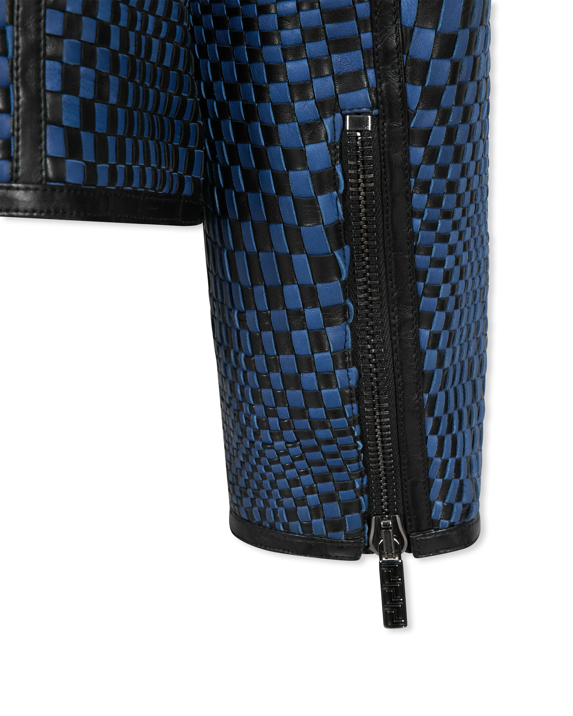 Runway Handwoven Leather Jacket - DIHSAN