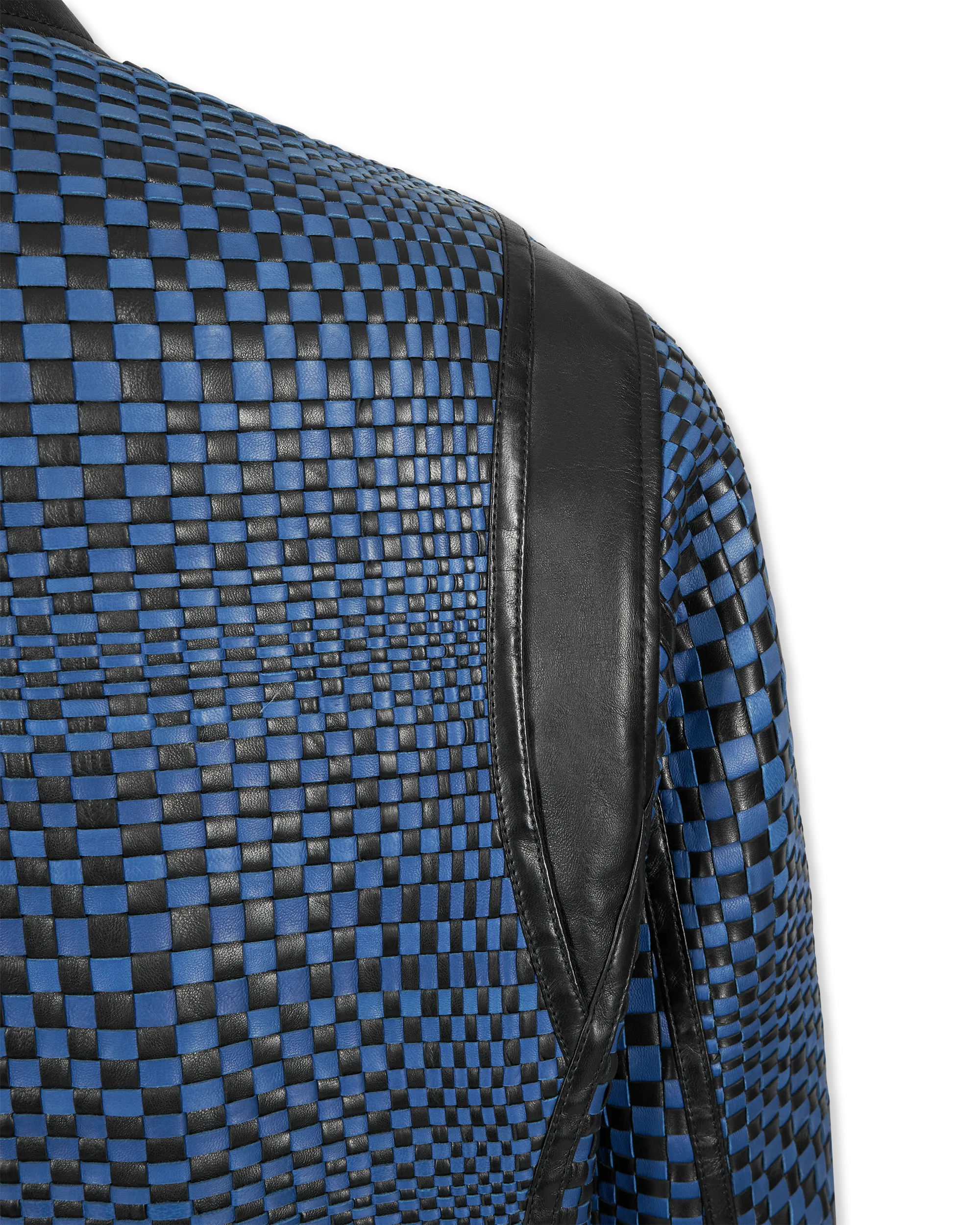 Runway Handwoven Leather Jacket - DIHSAN