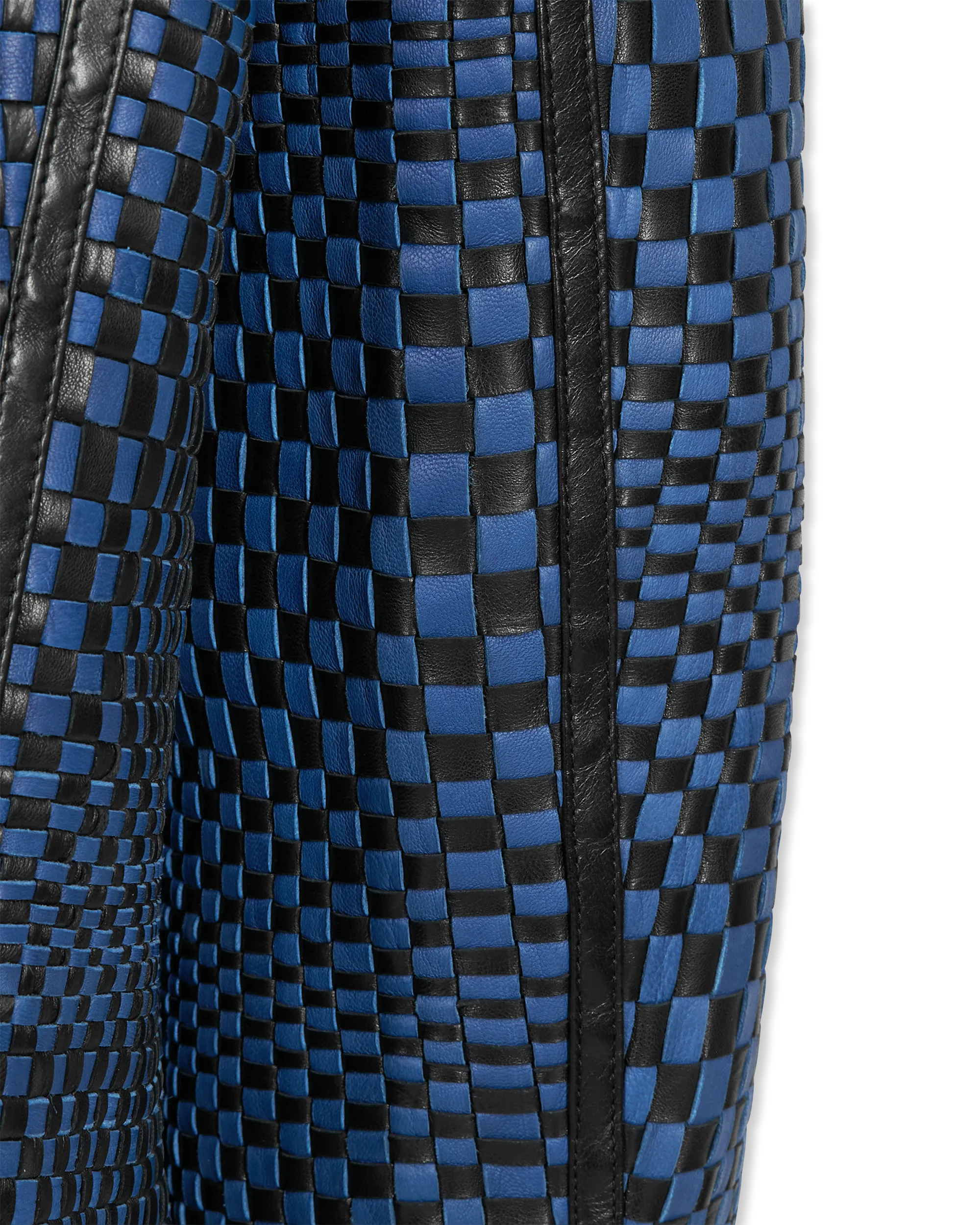 Runway Handwoven Leather Jacket - DIHSAN