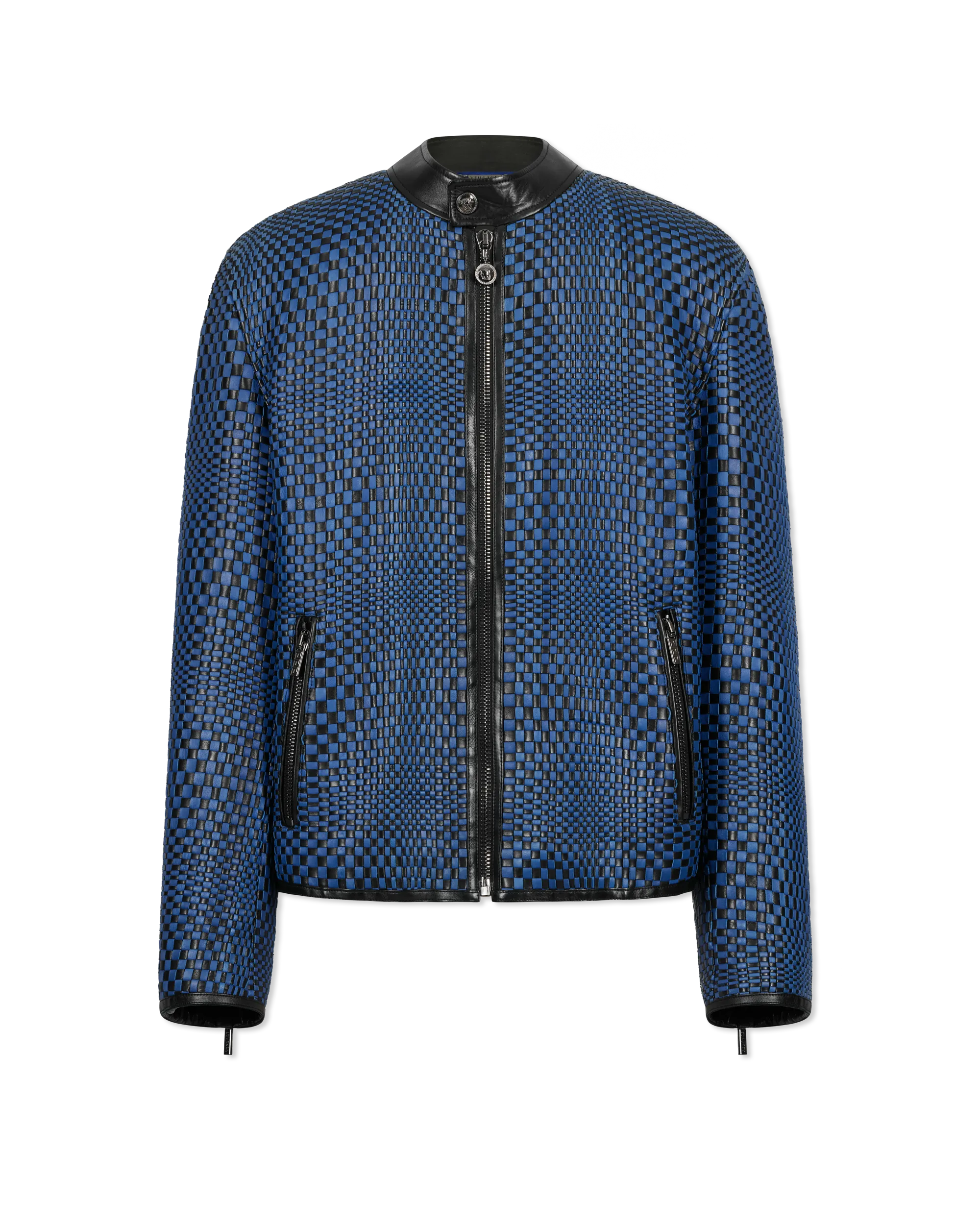 Runway Handwoven Leather Jacket - DIHSAN