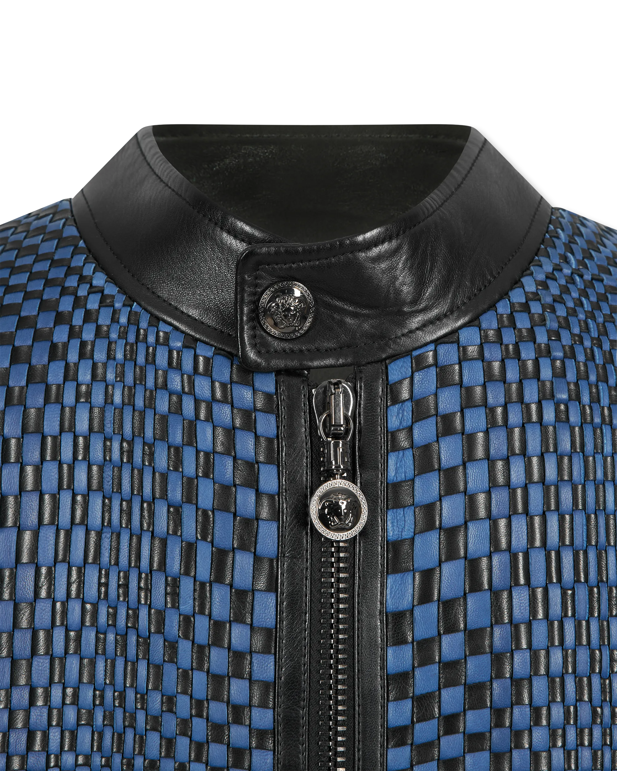 Runway Handwoven Leather Jacket - DIHSAN