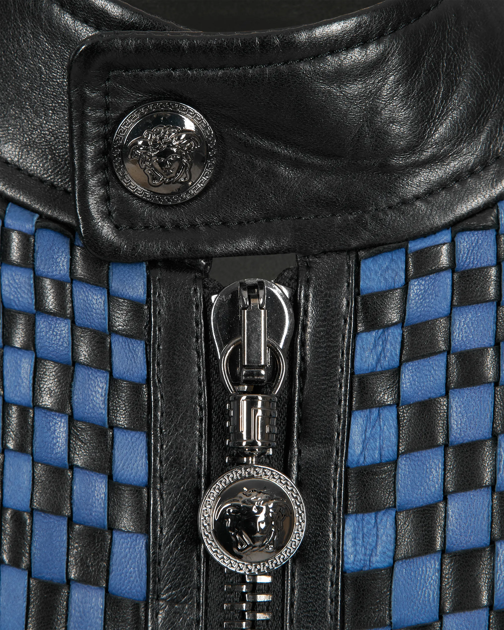 Runway Handwoven Leather Jacket - DIHSAN