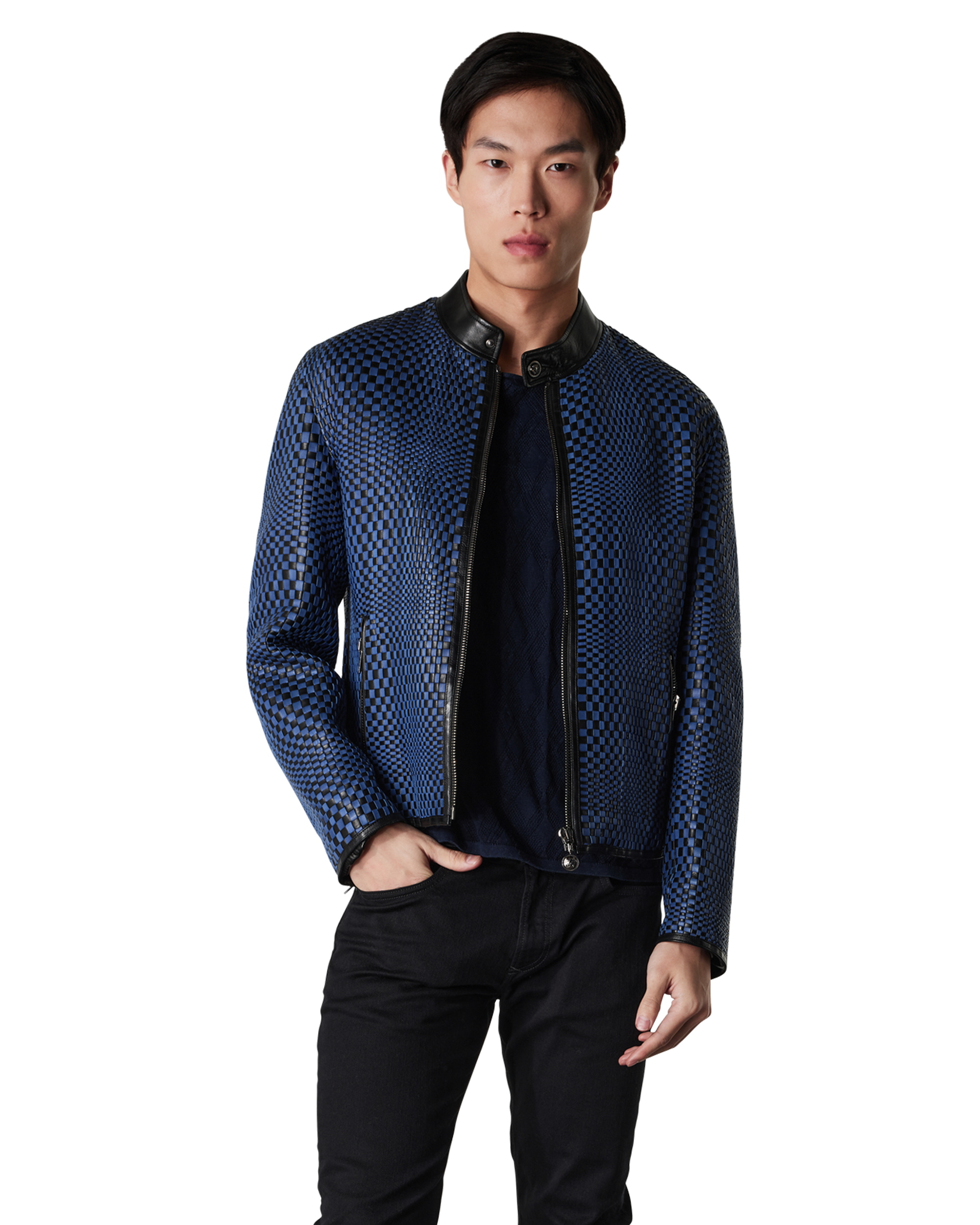 Runway Handwoven Leather Jacket