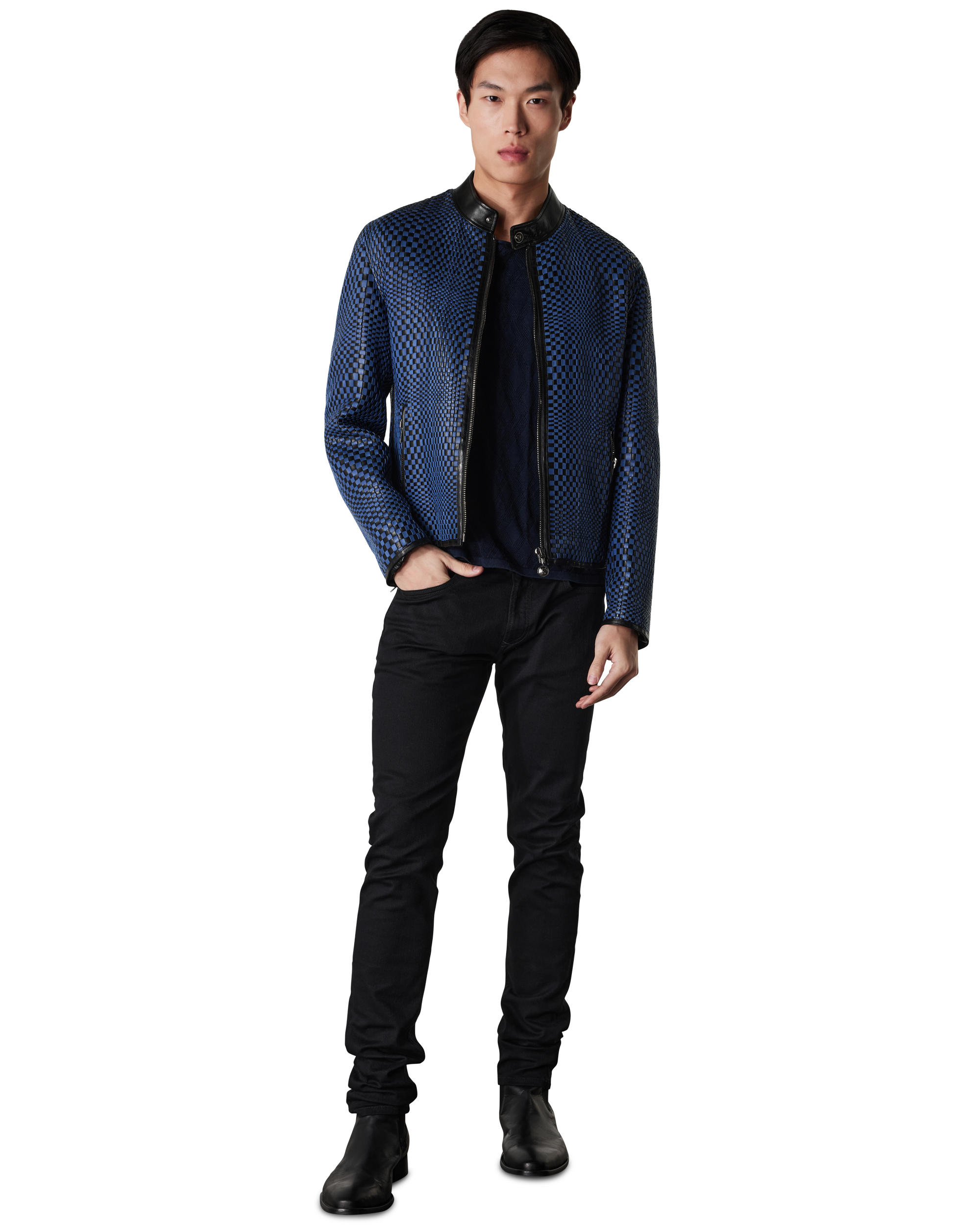 Runway Handwoven Leather Jacket