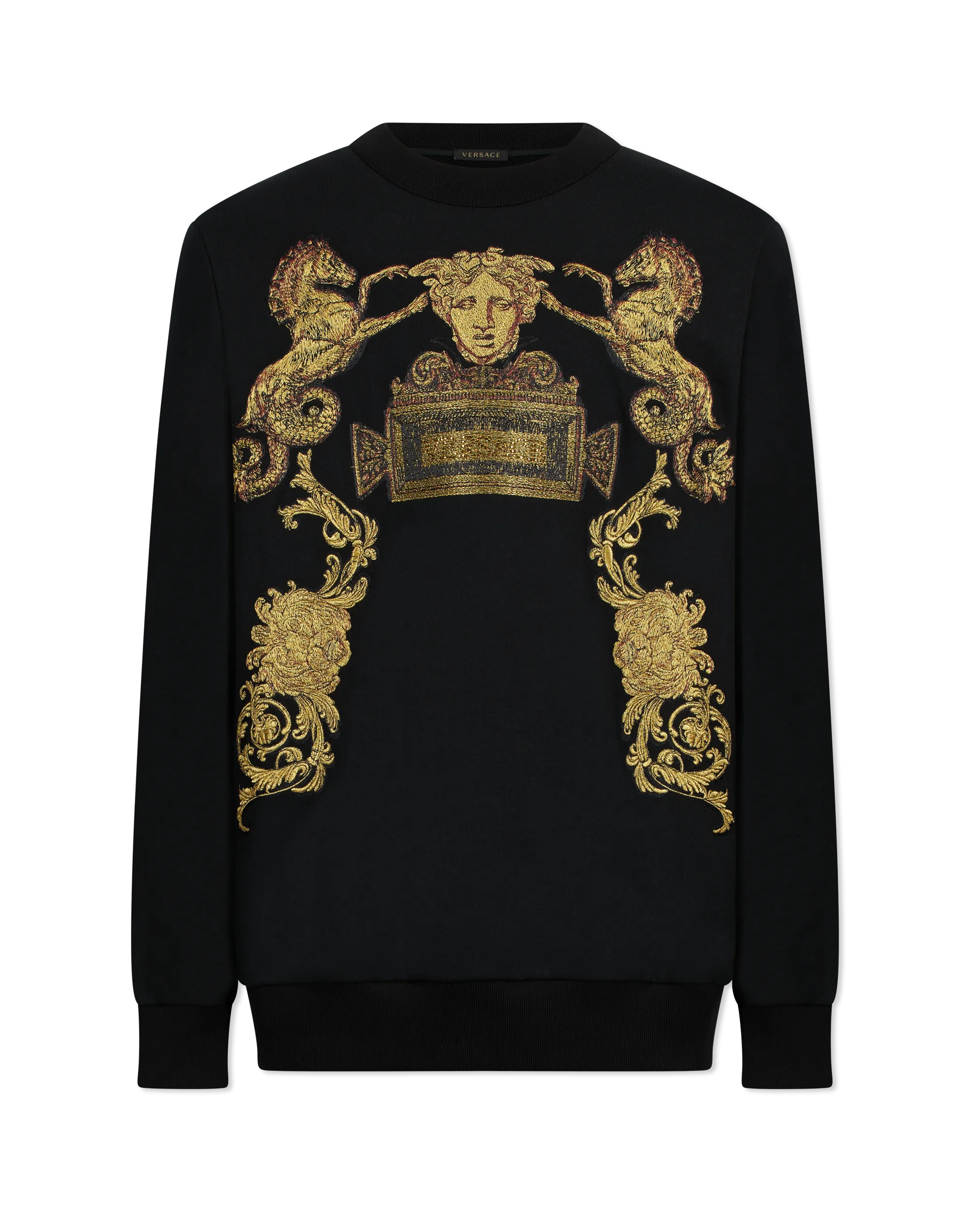 Baroque Applique Sweatshirt - DIHSAN