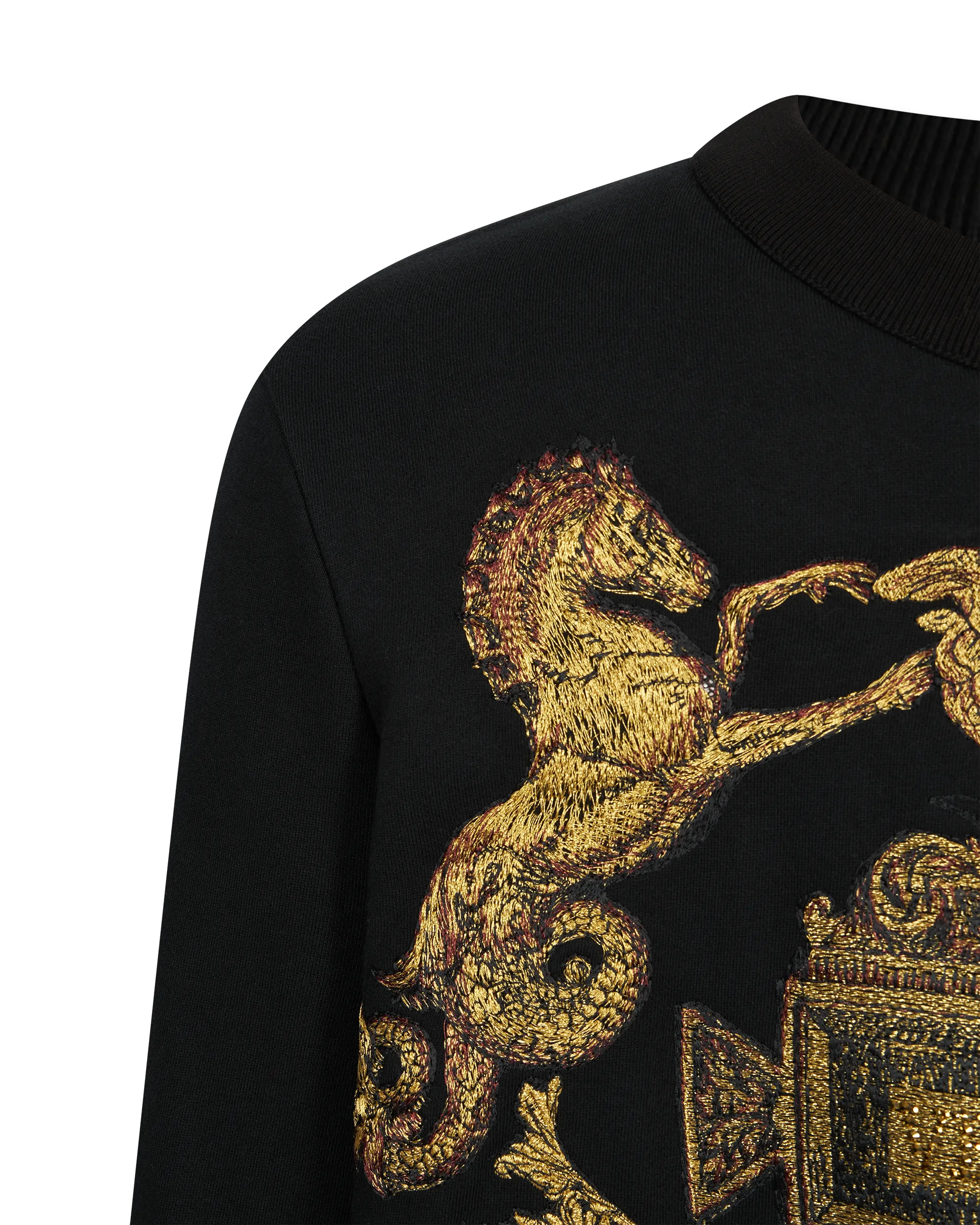 Baroque Applique Sweatshirt - DIHSAN
