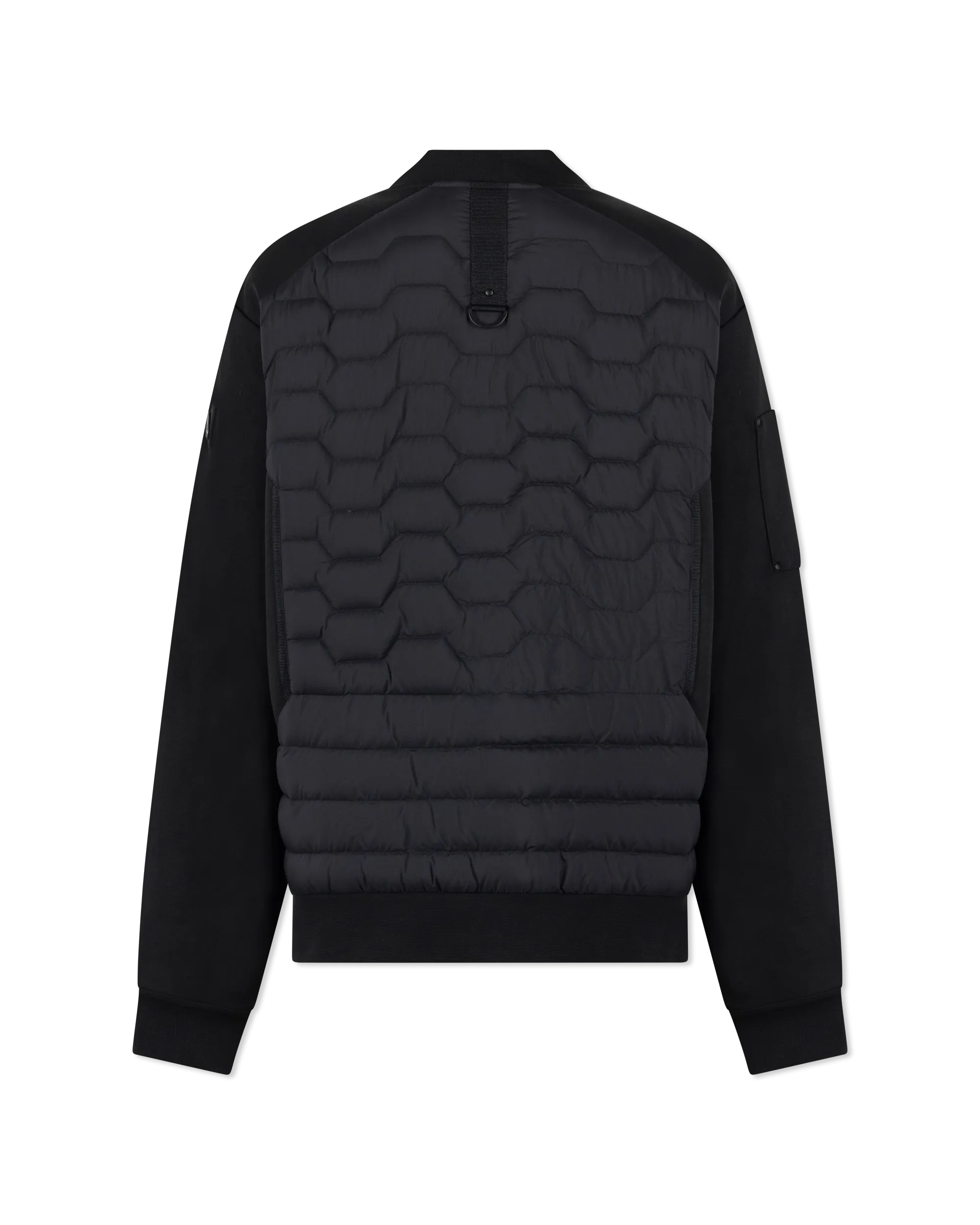Moose Knuckles Granite Down Hybrid Bomber Jacket