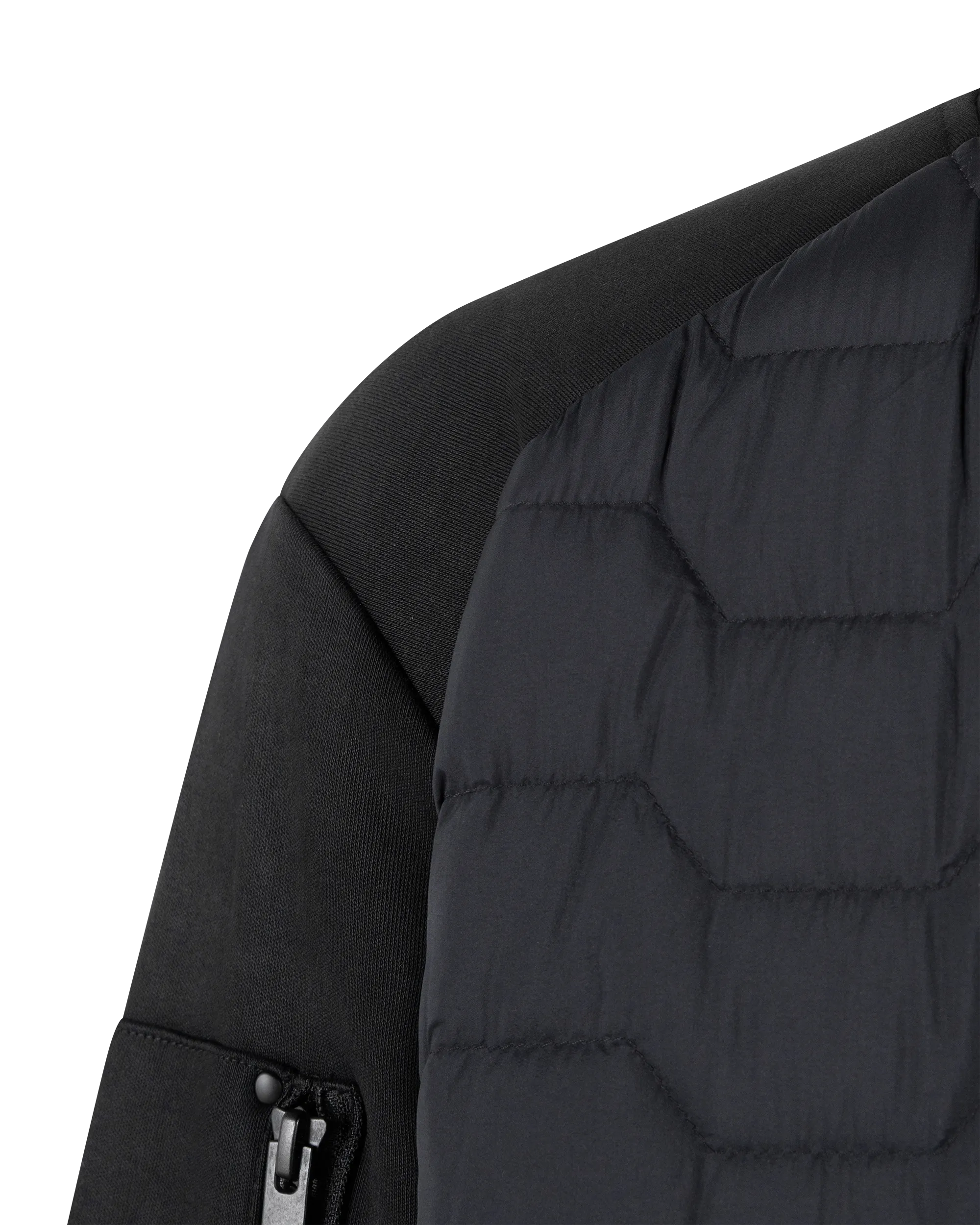 Moose Knuckles Granite Down Hybrid Bomber Jacket