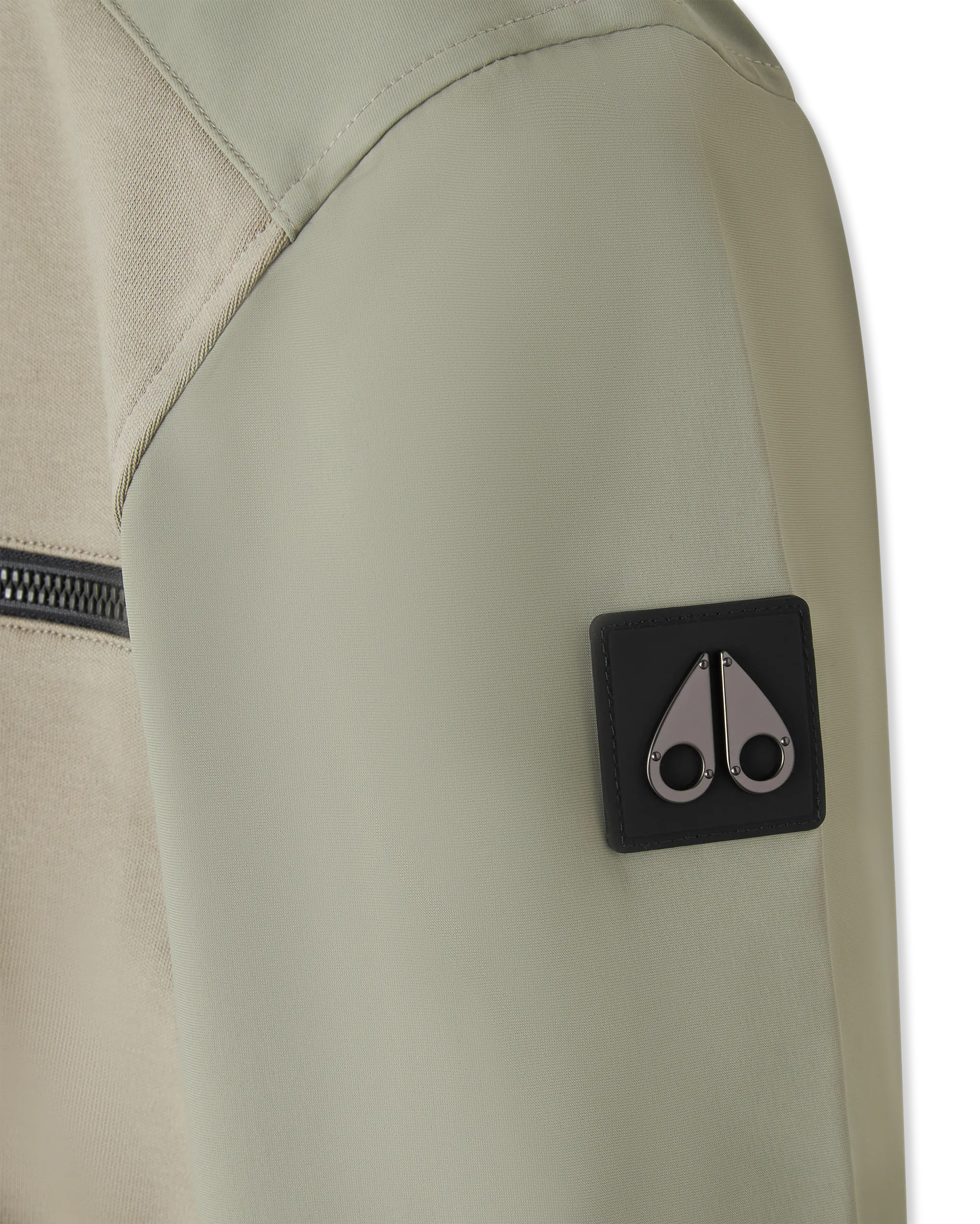 Sage Cotton Moose Knuckles Perido Bomber Jacket by Moose Knuckles | DIHSAN