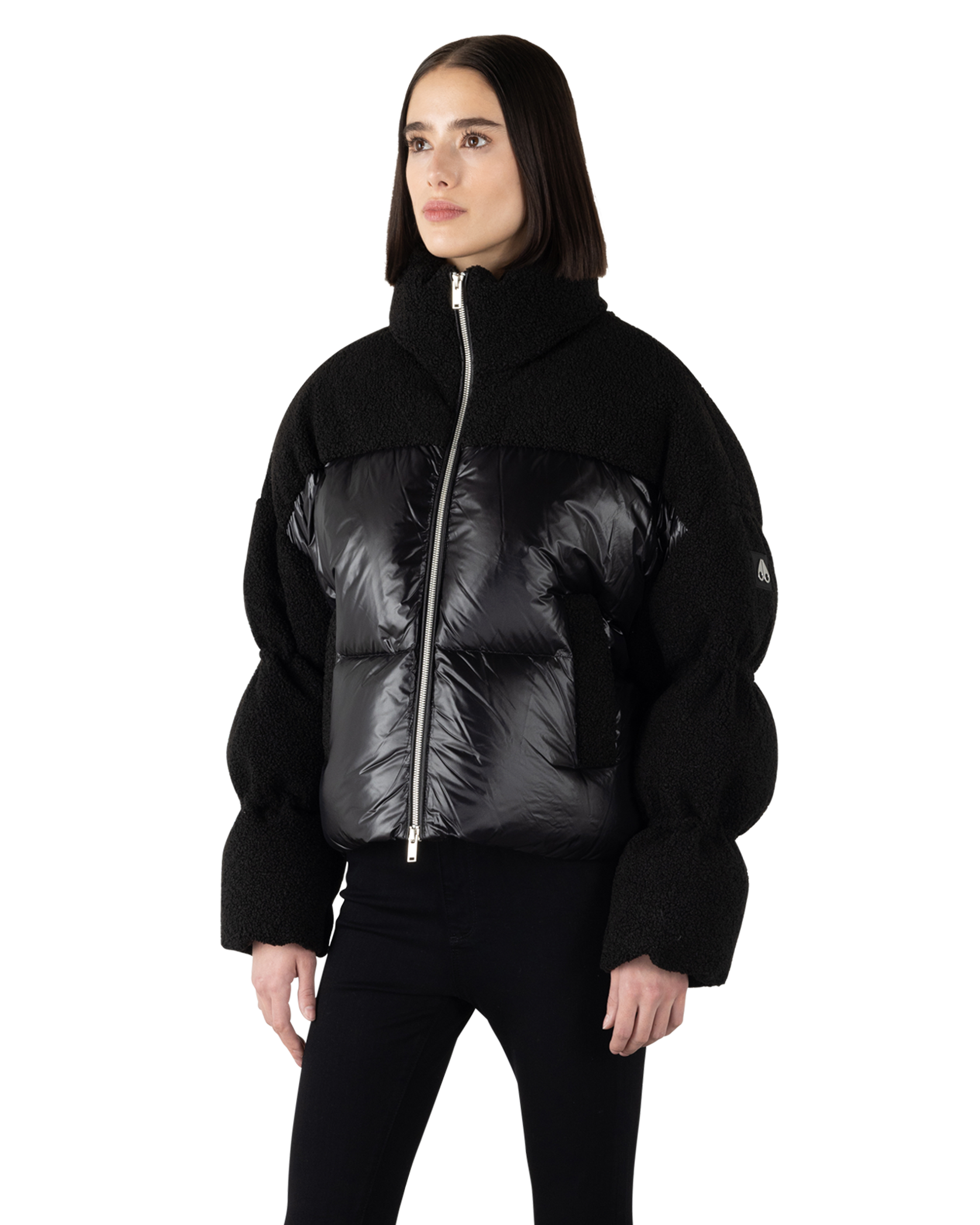 Moose Knuckles Agate Shearling Down Puffer Jacket