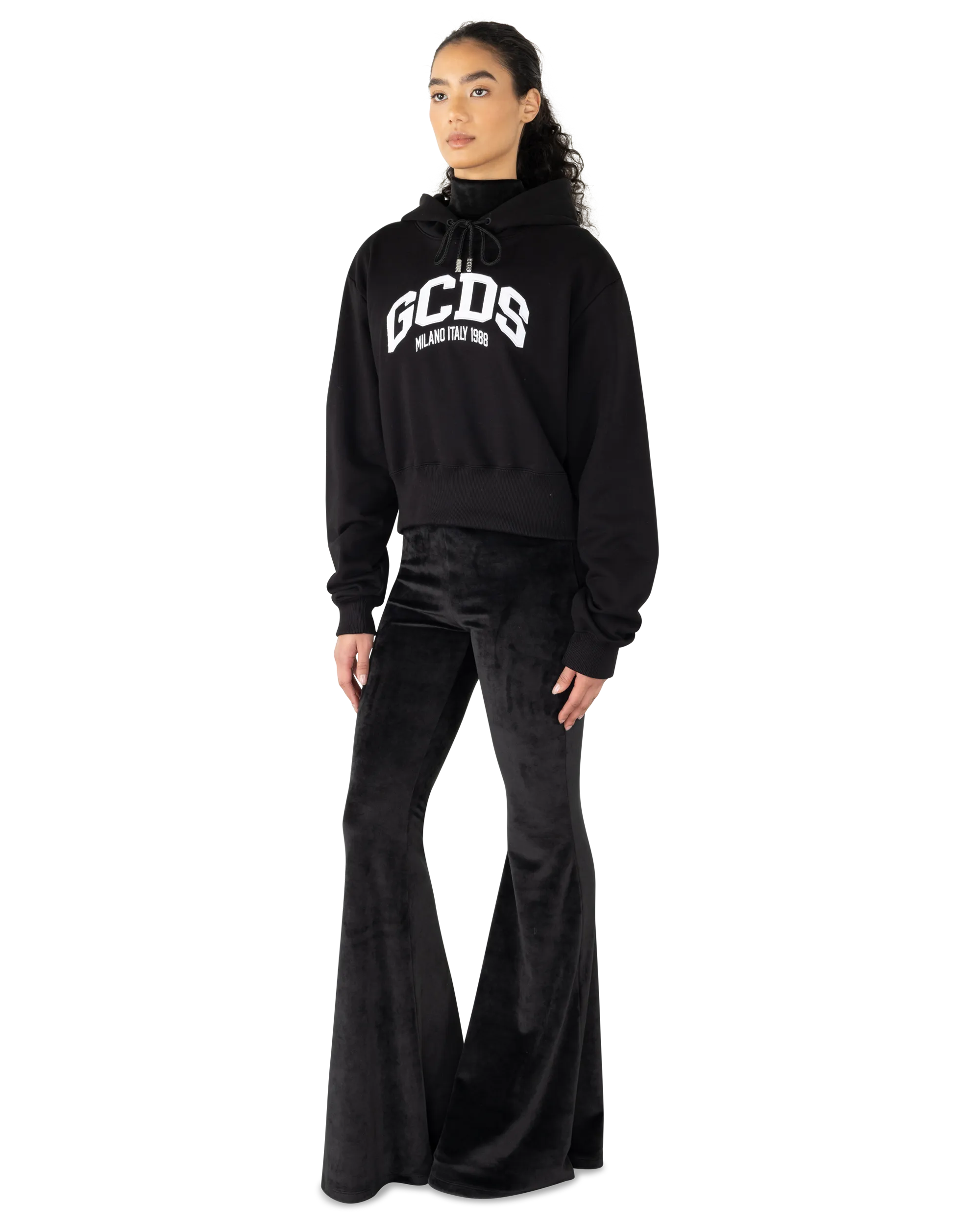 Lounge Logo Cropped Hoodie