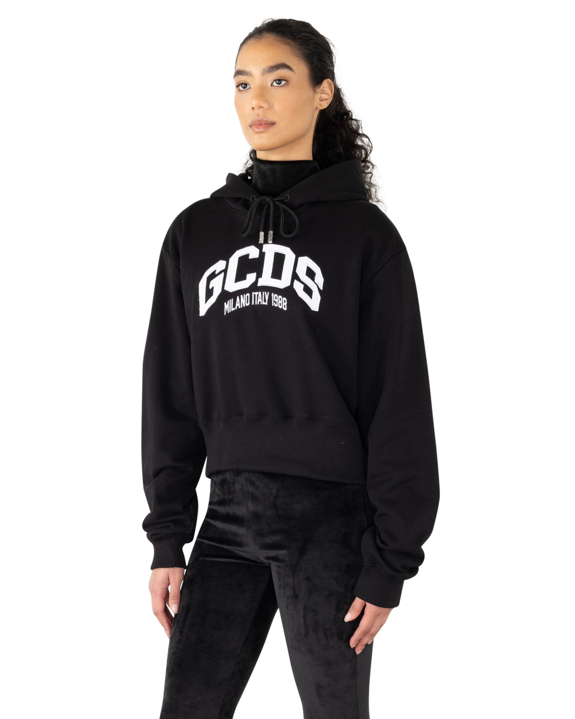 Lounge Logo Cropped Hoodie