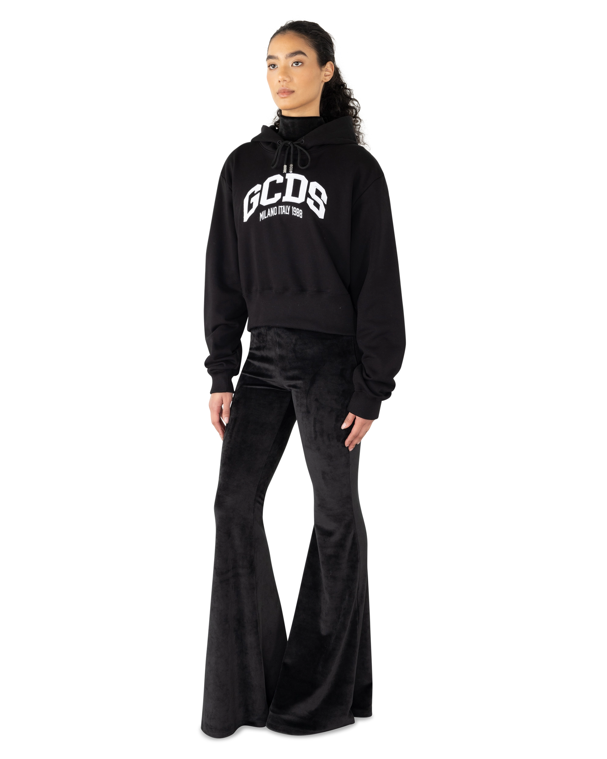 Lounge Logo Cropped Hoodie