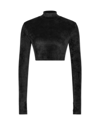 Velvet Choker Longsleeve Top - DIHSAN