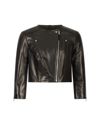 Winni Cropped Leather Jacket - DIHSAN