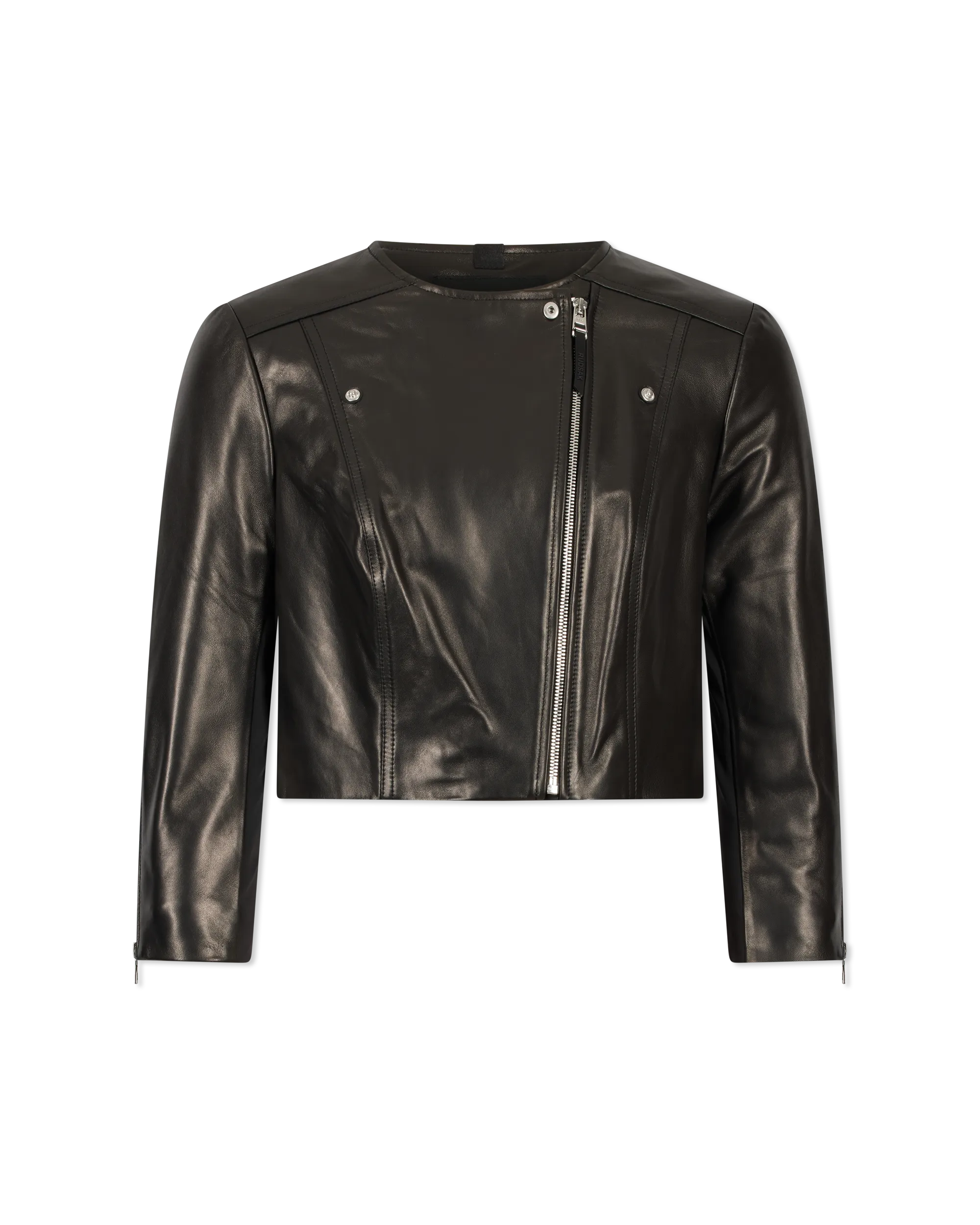 Winni Cropped Leather Jacket - DIHSAN