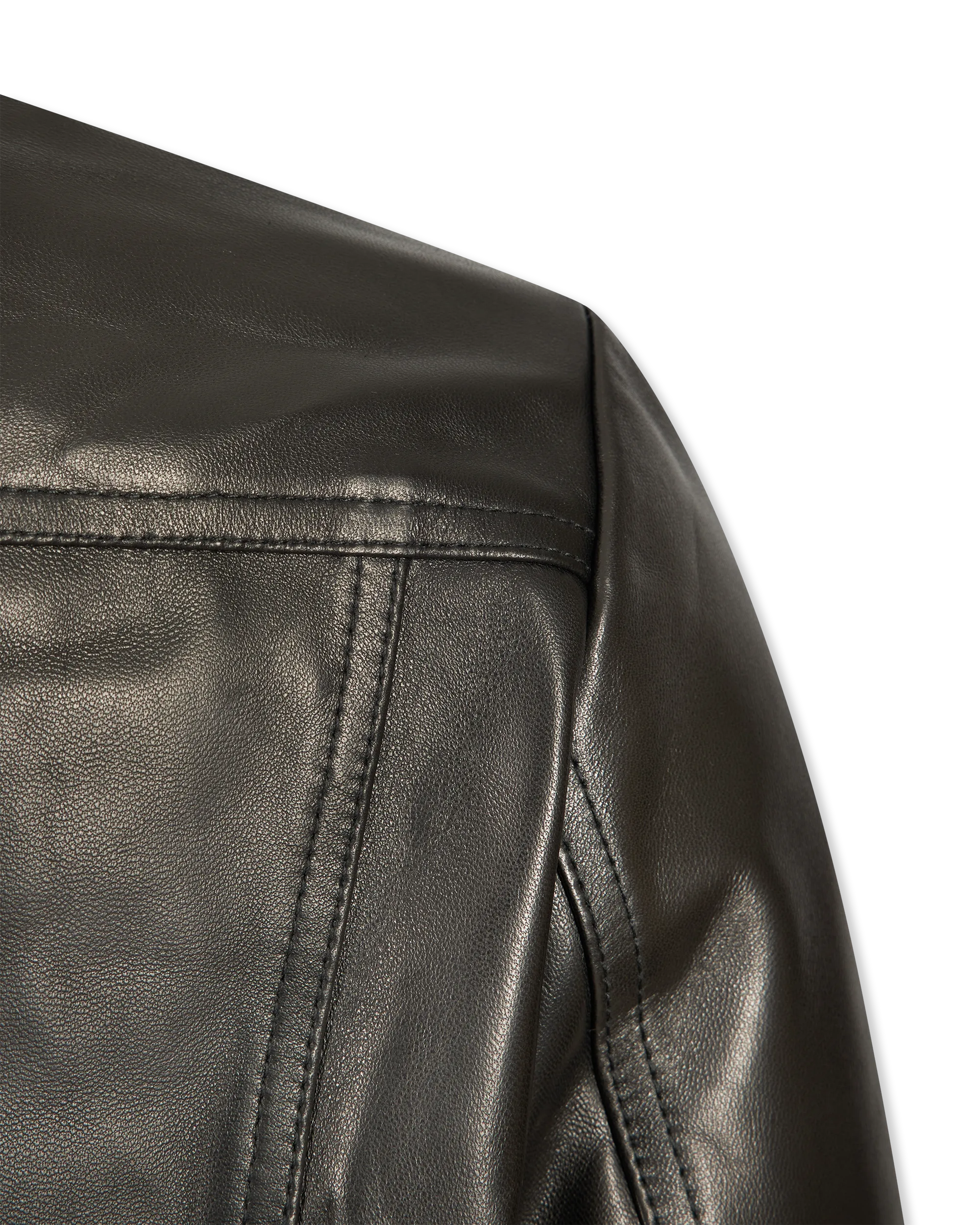 Winni Cropped Leather Jacket - DIHSAN