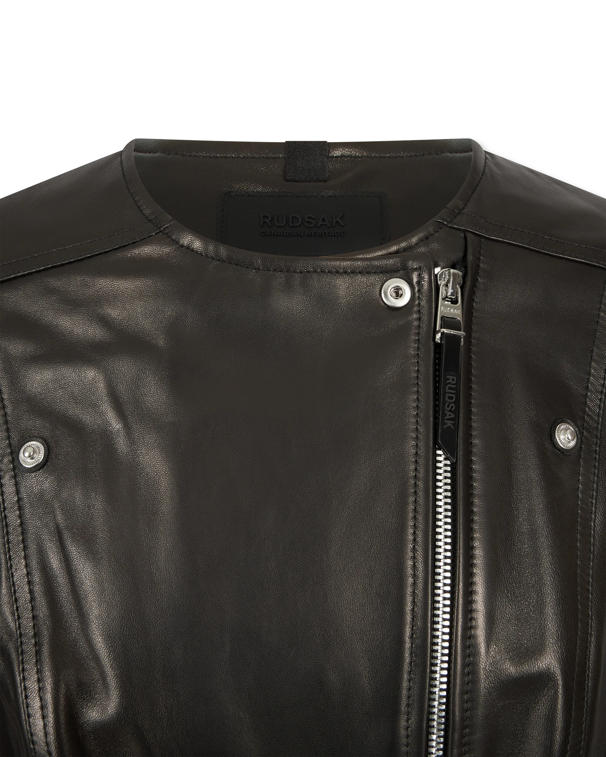 Winni Cropped Leather Jacket - DIHSAN