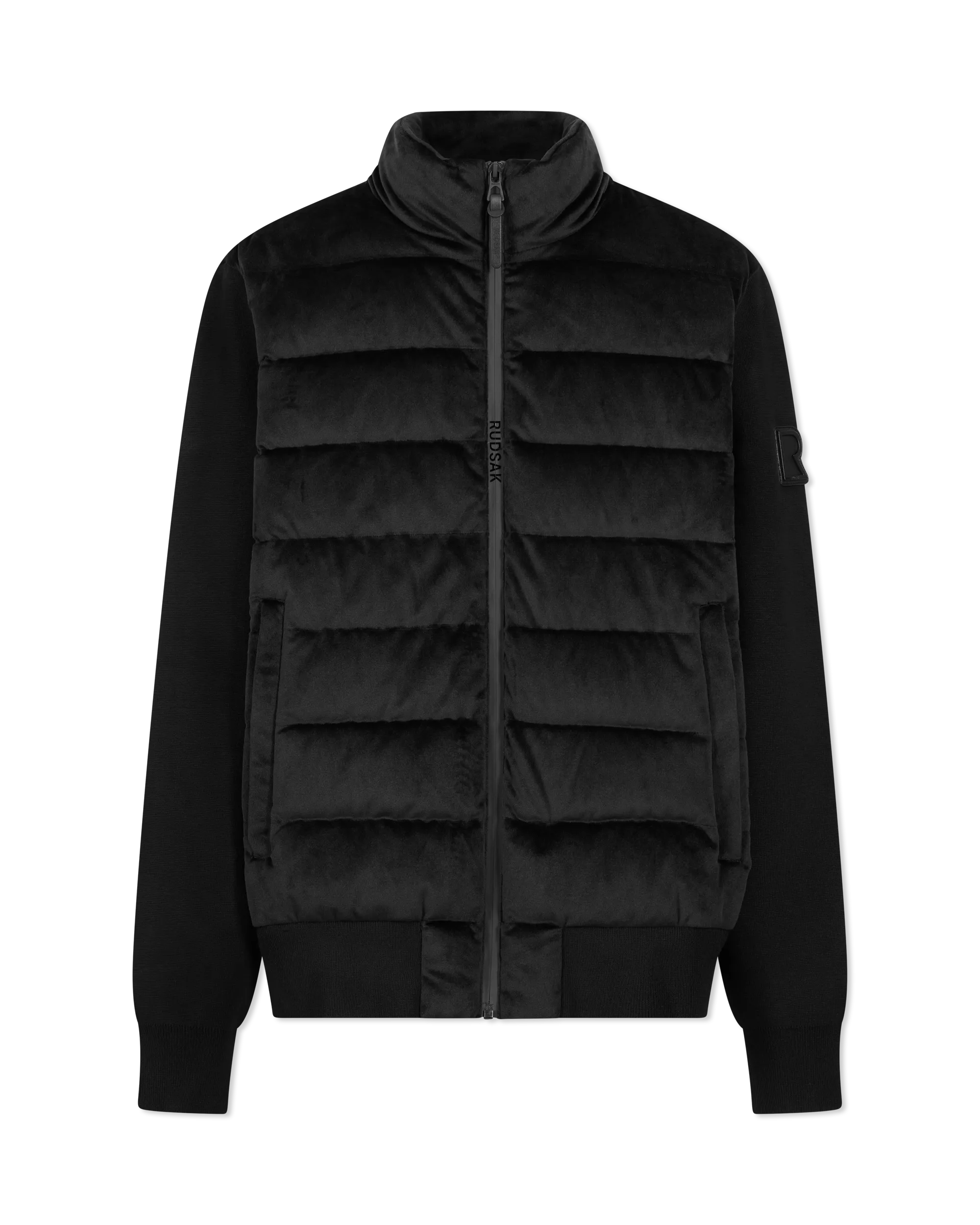 Eugene Velvet Hybrid Knit & Down Vest - DIHSAN