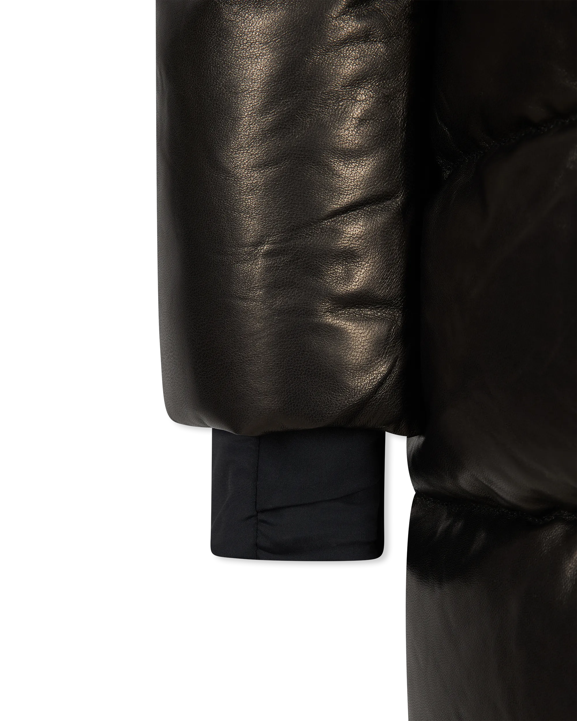 Shauna X Leather & Fur Down Puffer - DIHSAN