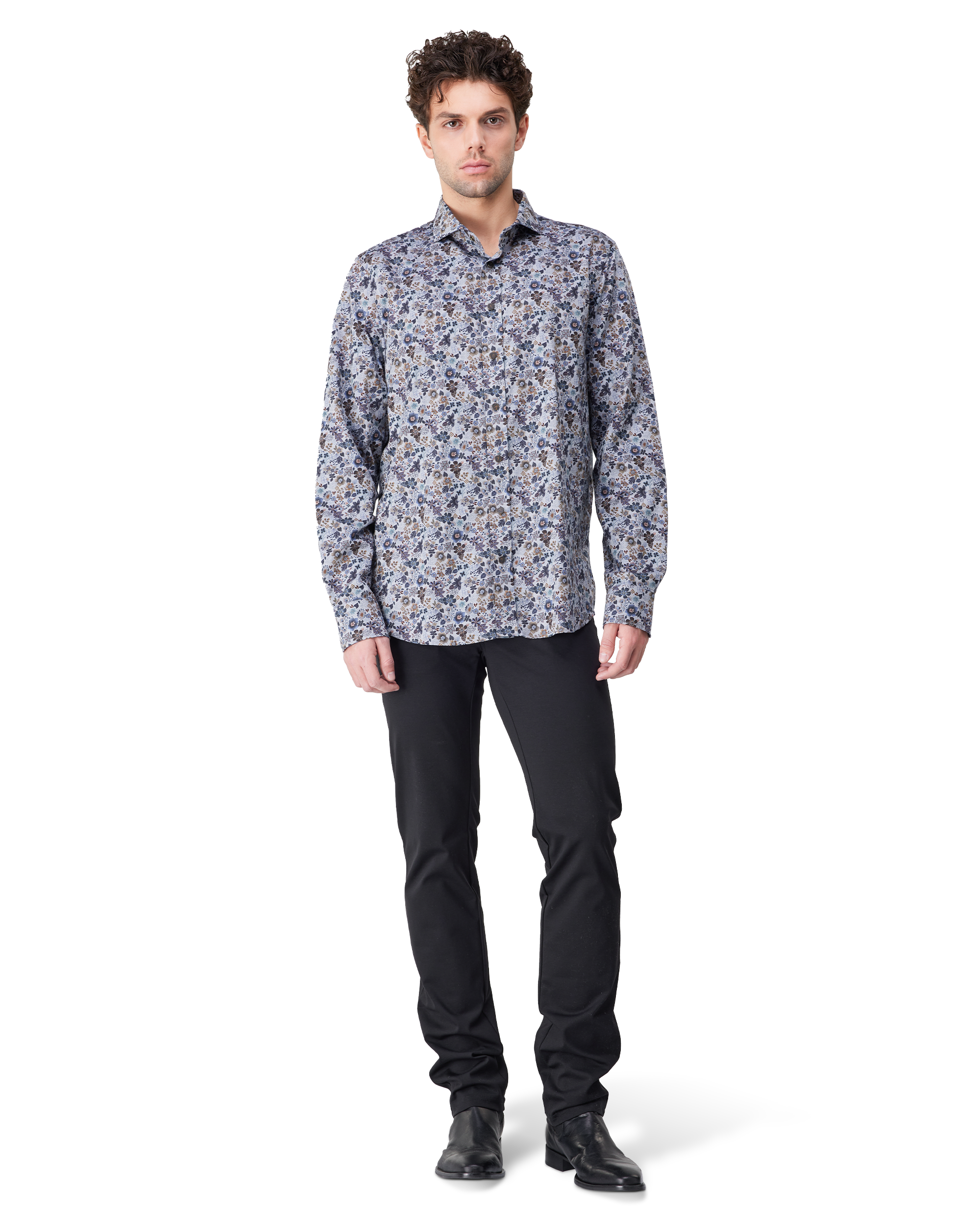 Floral Printed Twill Shirt
