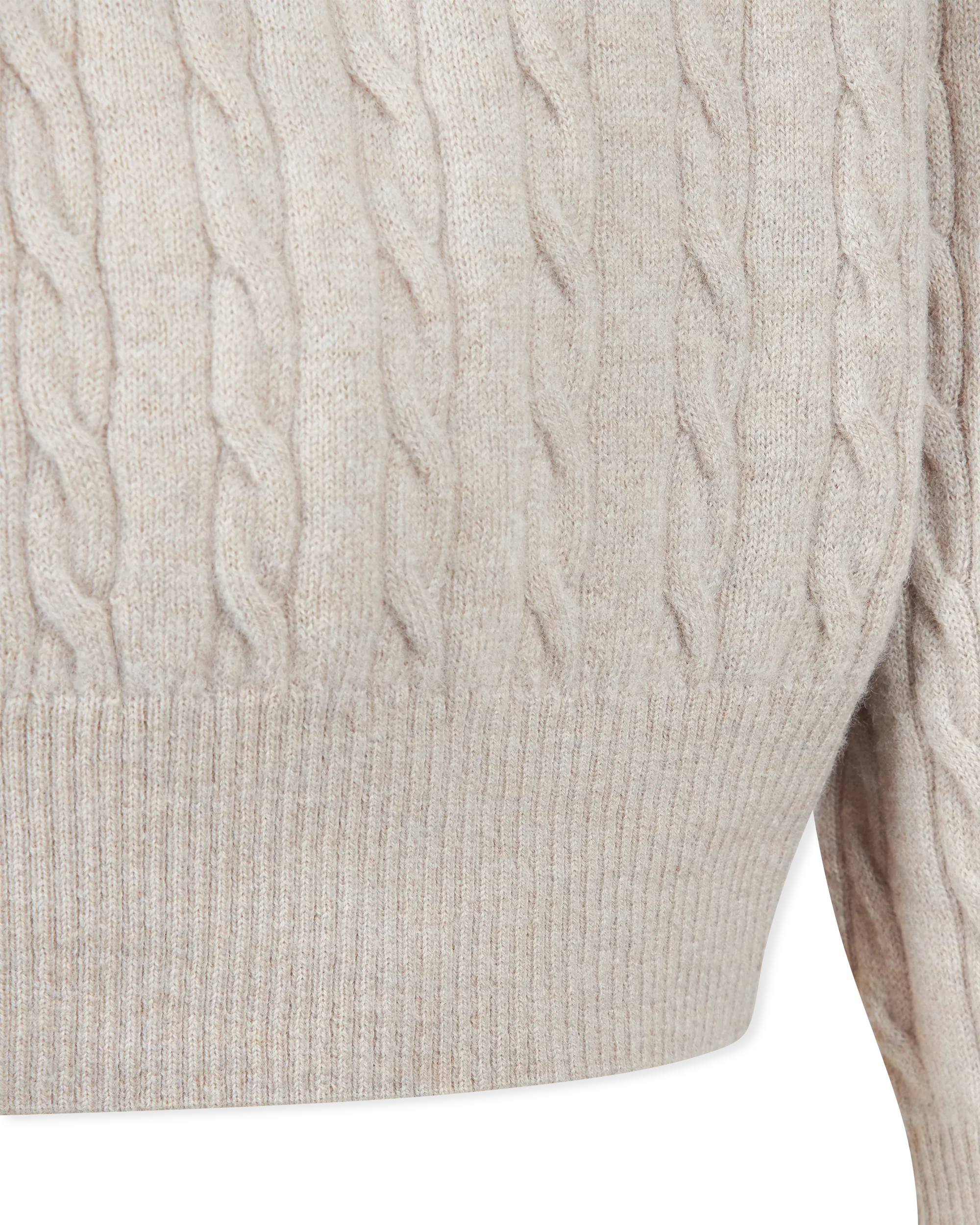 Luxury Cable Merino Wool Zip-Up Sweater - DIHSAN