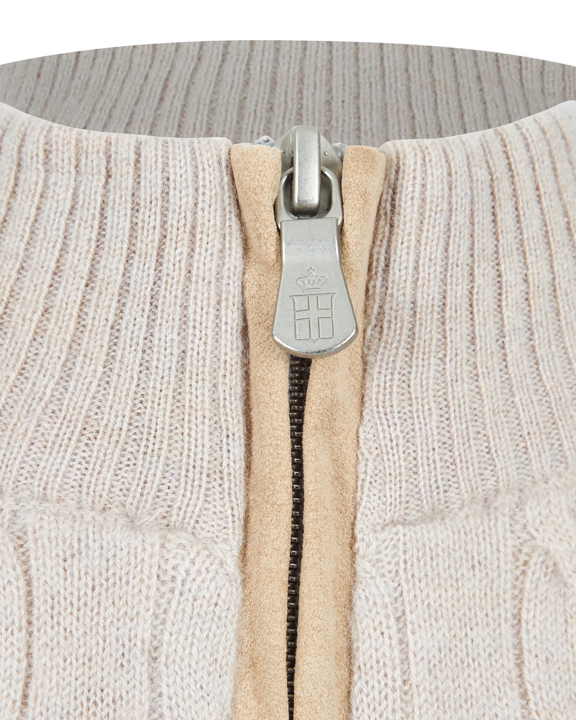 Luxury Cable Merino Wool Zip-Up Sweater - DIHSAN