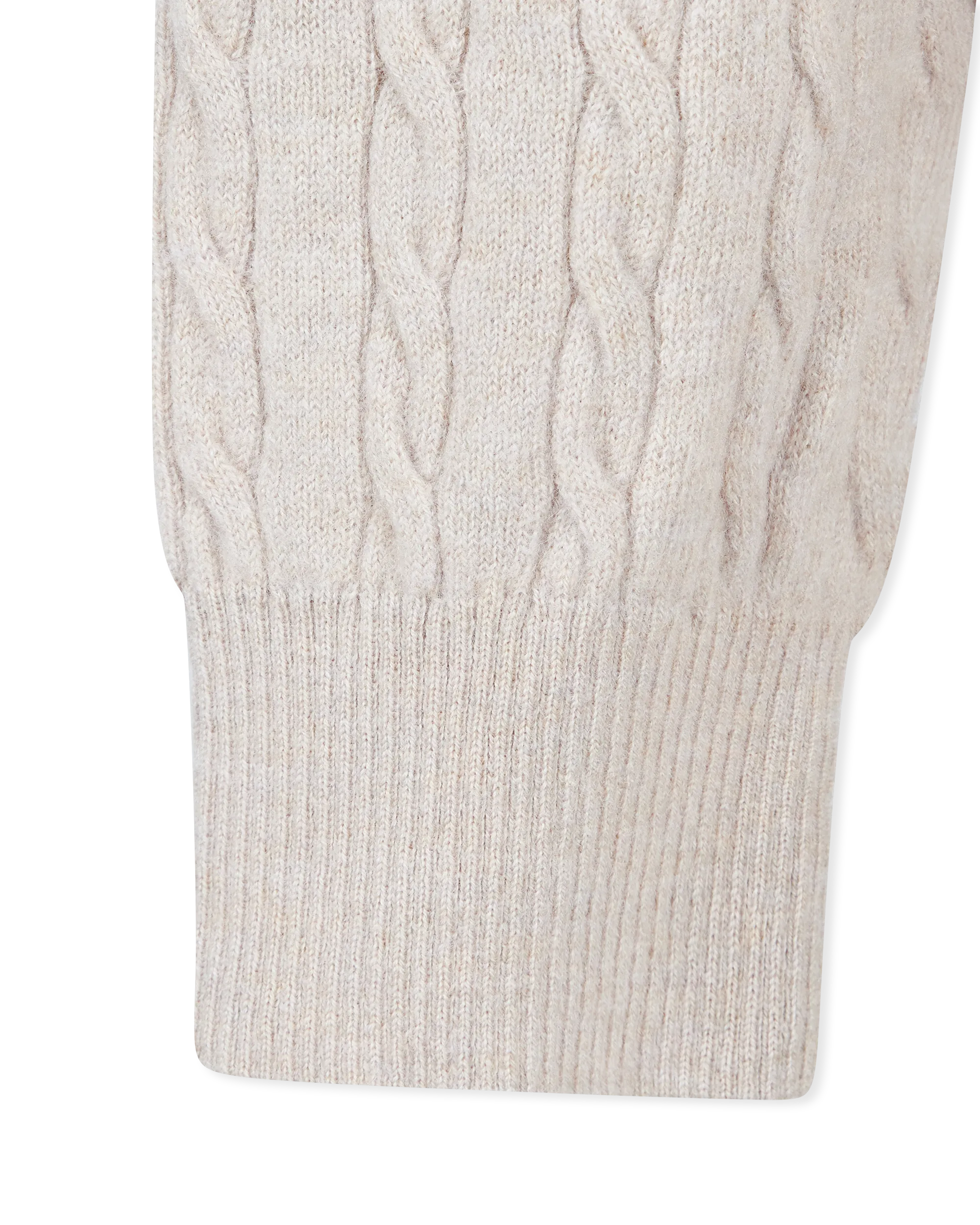 Luxury Cable Merino Wool Zip-Up Sweater - DIHSAN