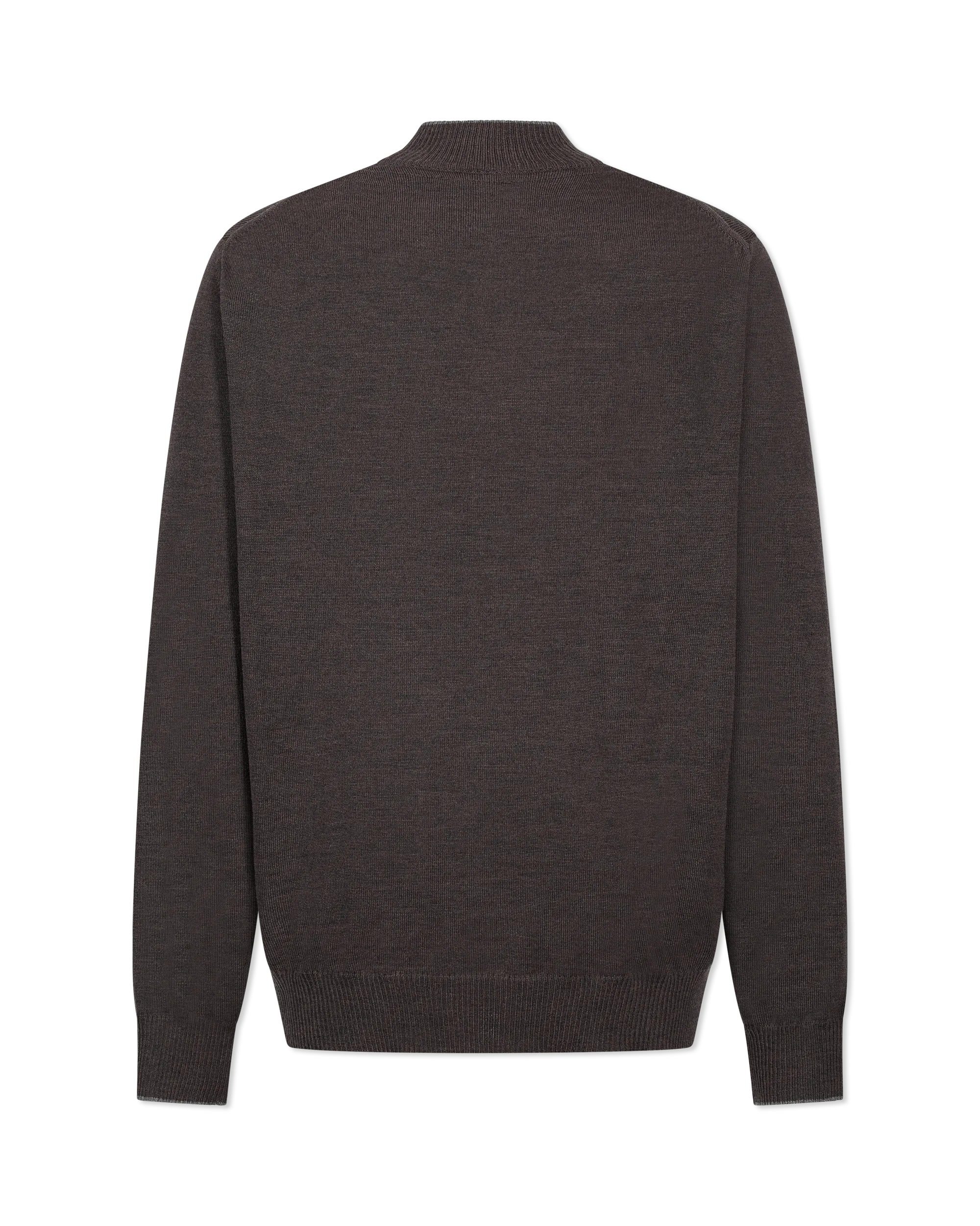 Light Gauge High Neck Quarter-Zip Sweater - DIHSAN