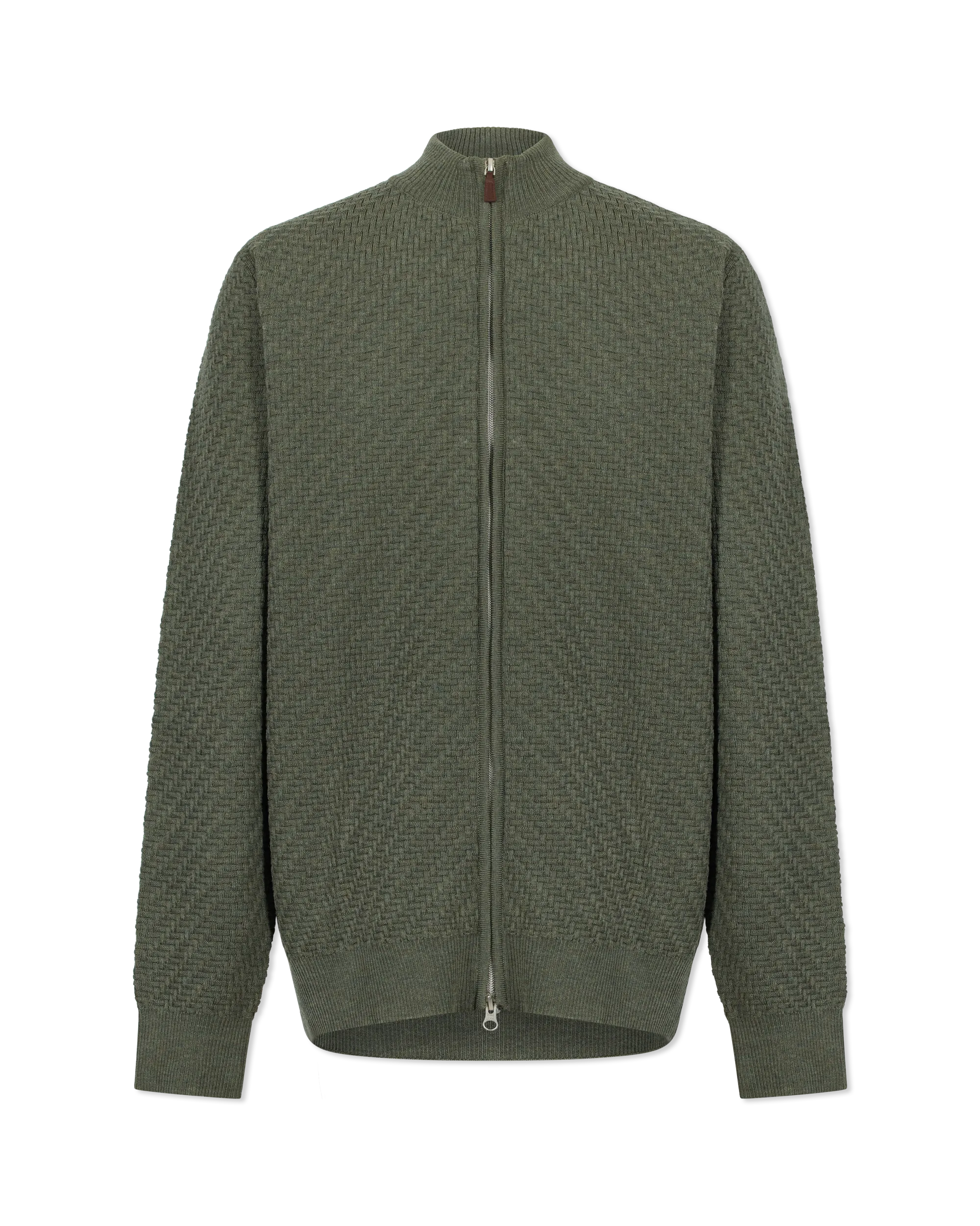 Light Gauge Structured Zipped Cardigan - DIHSAN