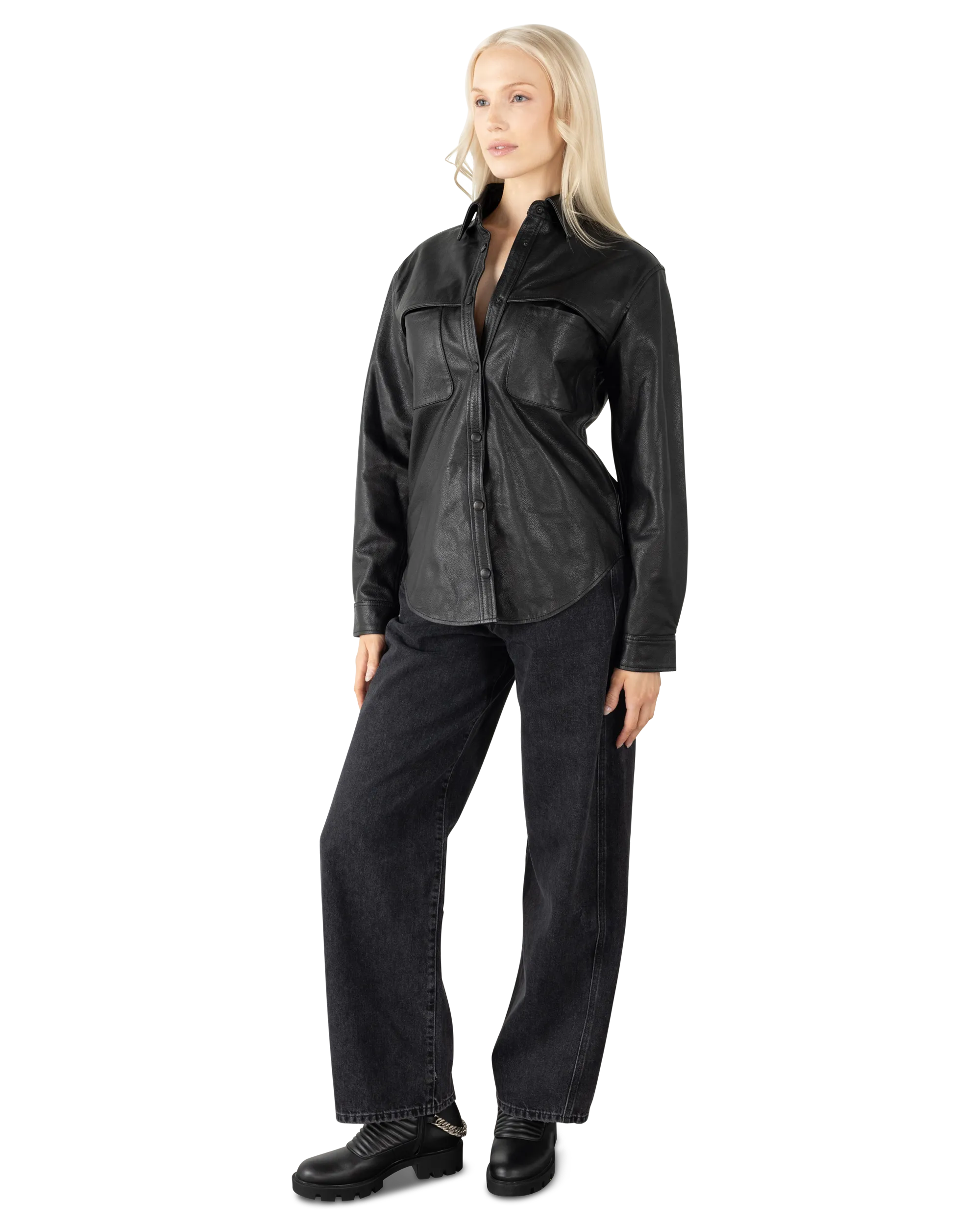 DL1961 Ines Leather Shirt