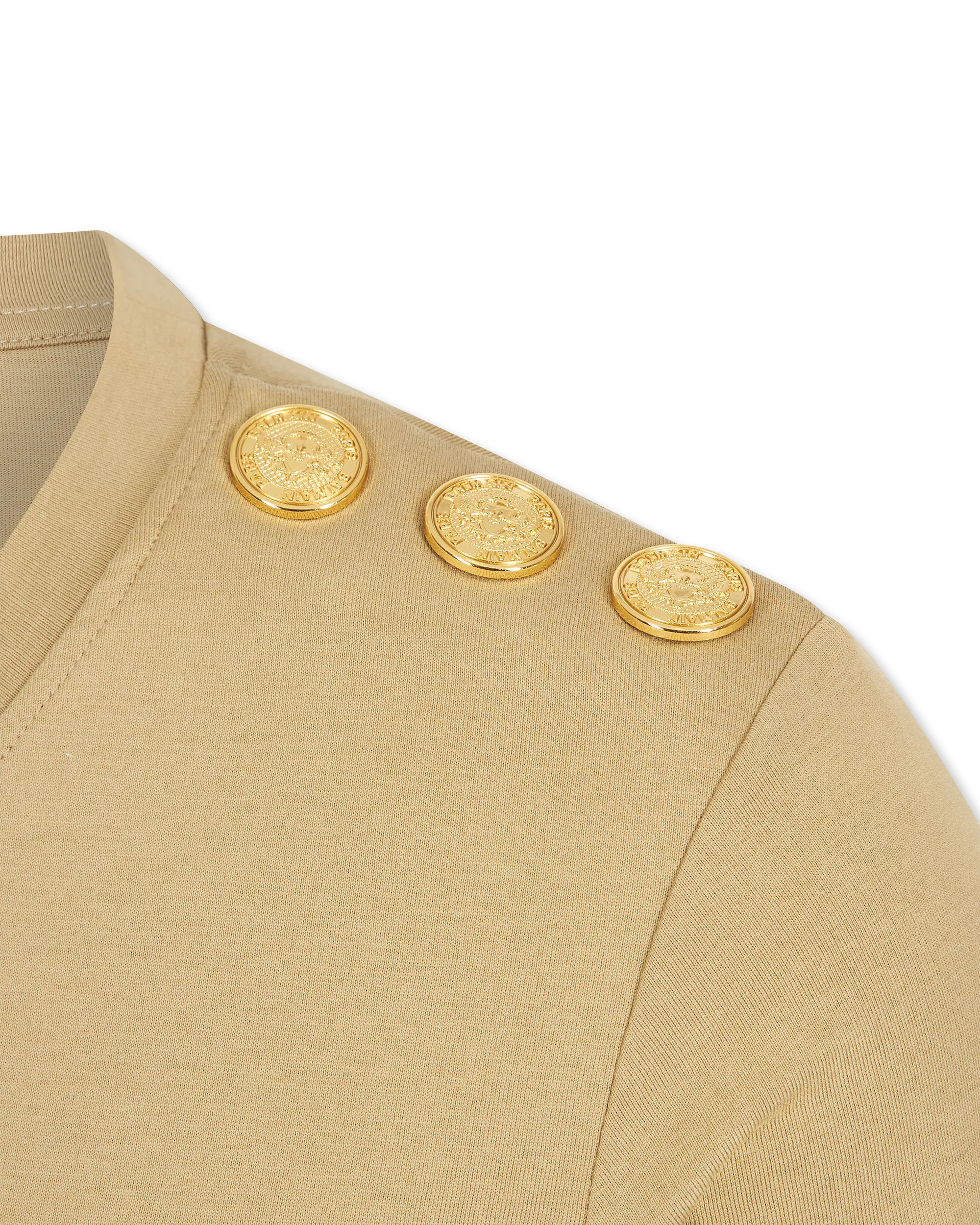 Balmain Paris Print 3 Button T-Shirt - DIHSAN