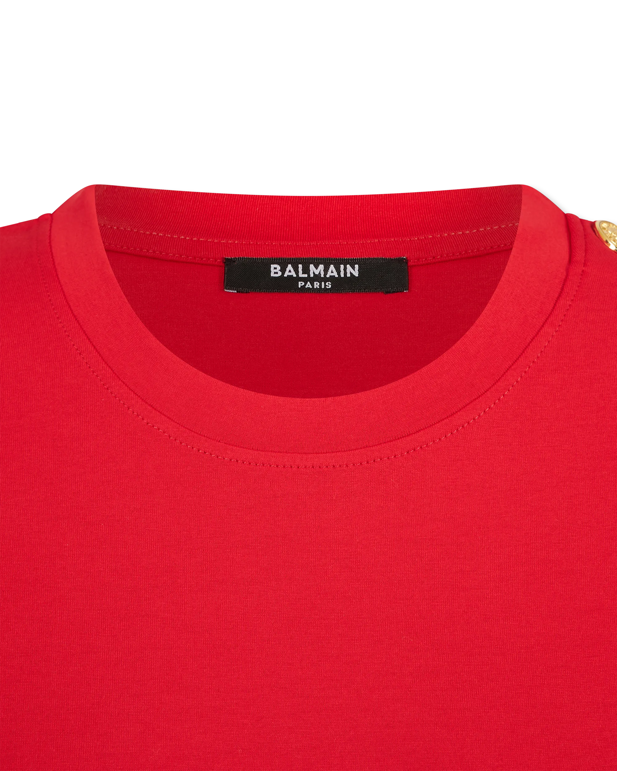 Balmain Paris Print 3 Button T-Shirt - DIHSAN