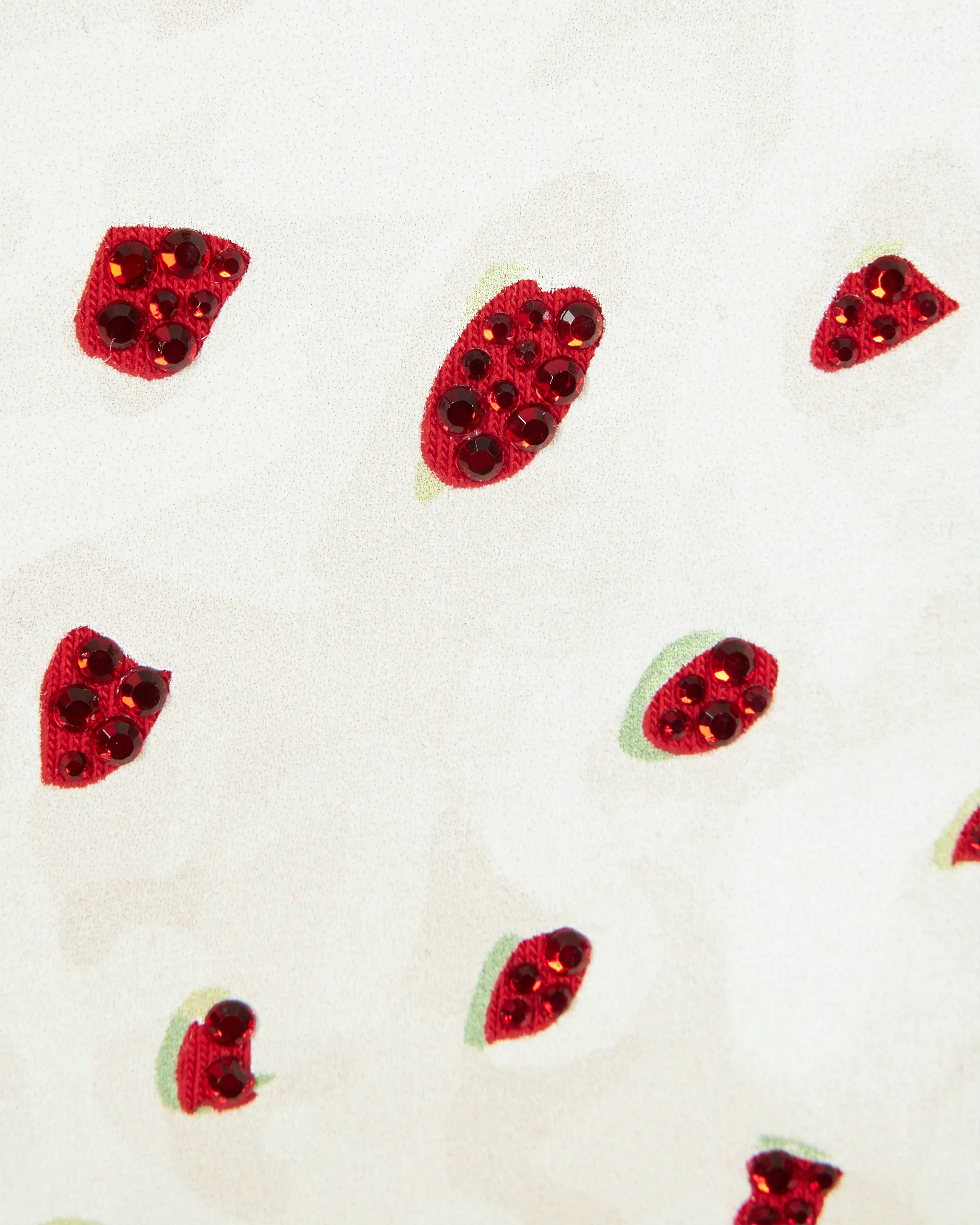 Cropped T-Shirt With Balmain Strawberry Print - DIHSAN