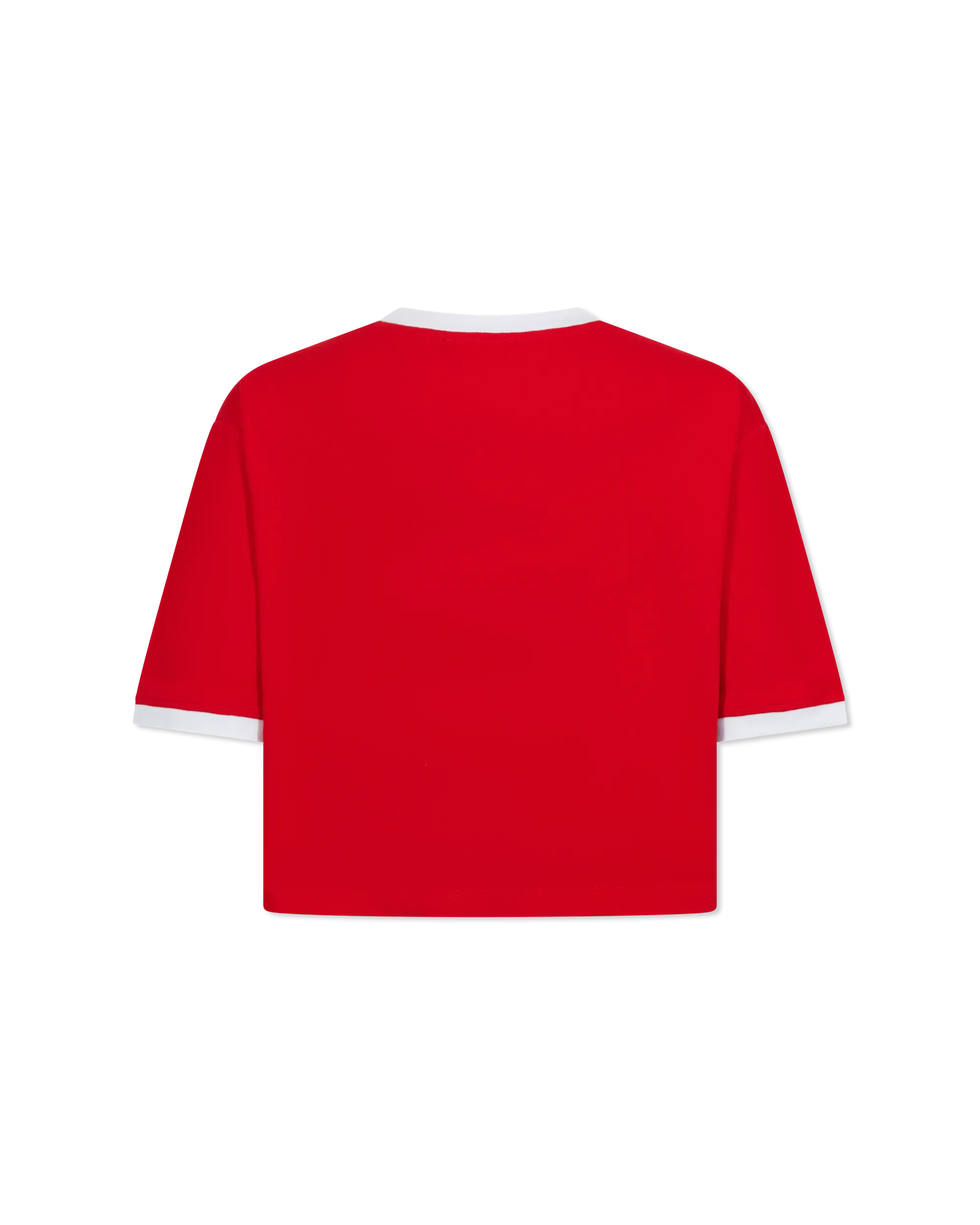 Cropped T-Shirt With Balmain Strawberry Print - DIHSAN