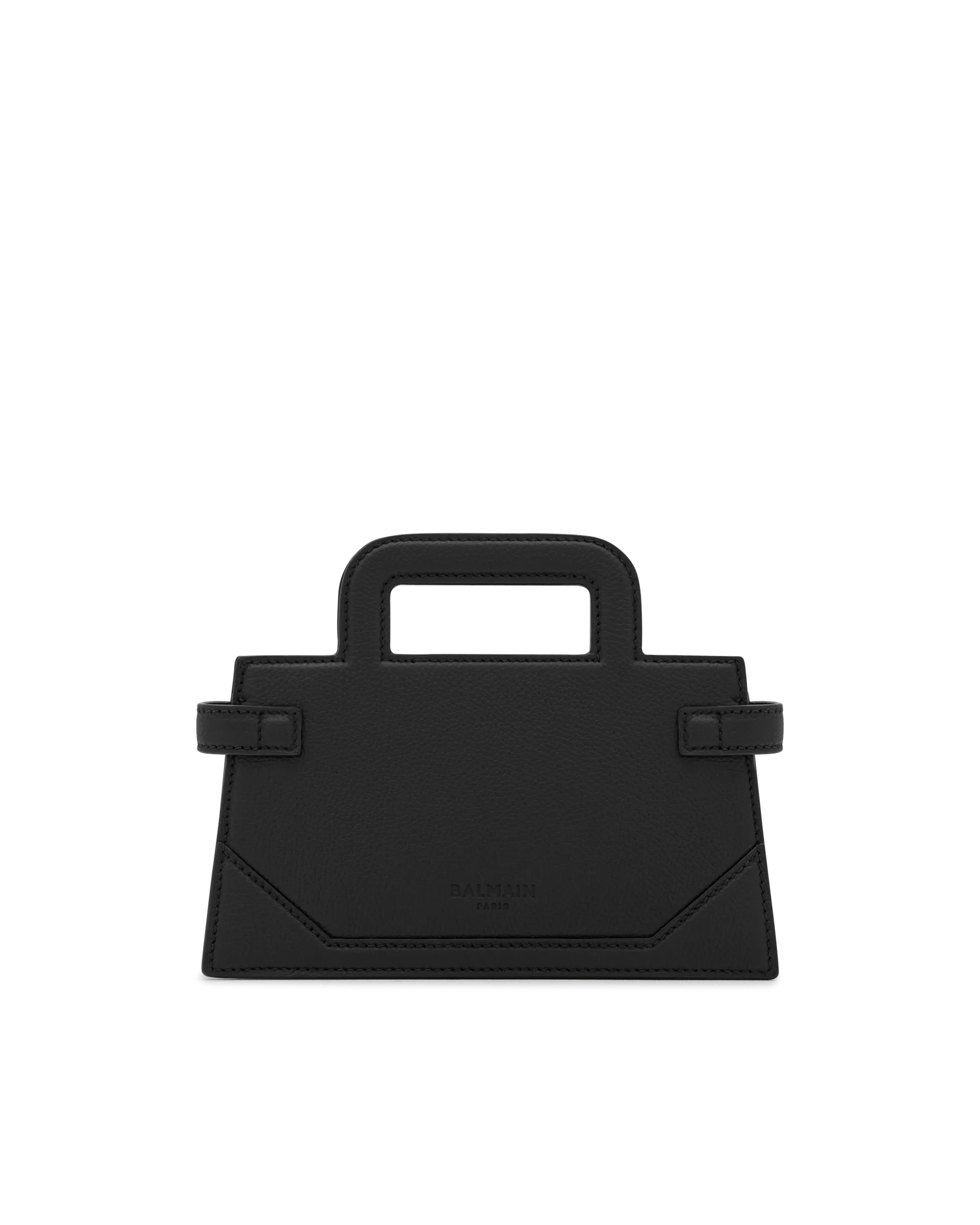 Small B-Buzz Grained Leather Top Handle Bag - DIHSAN