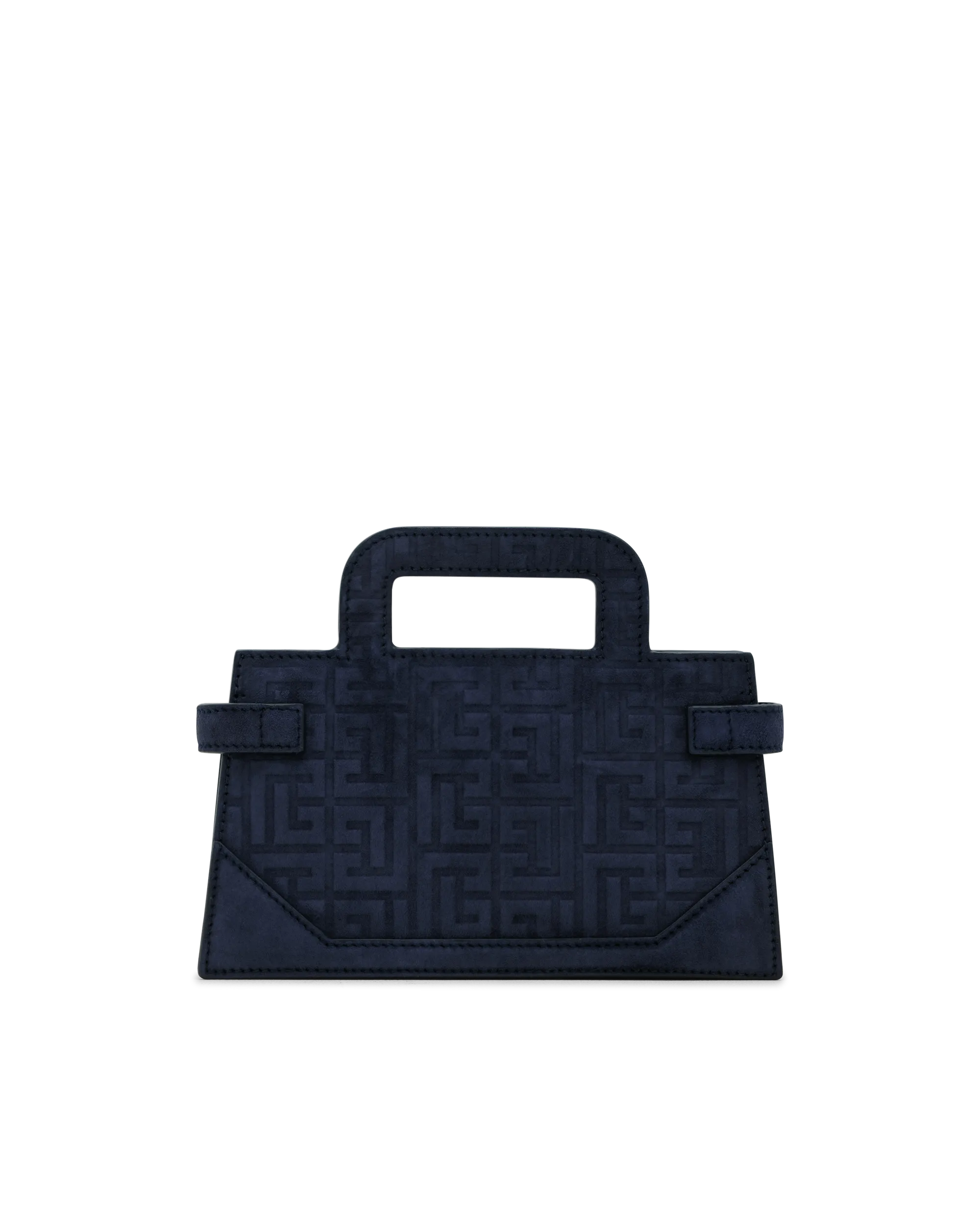 Small B-Buzz Suede and Leather Top Handle Bag - DIHSAN