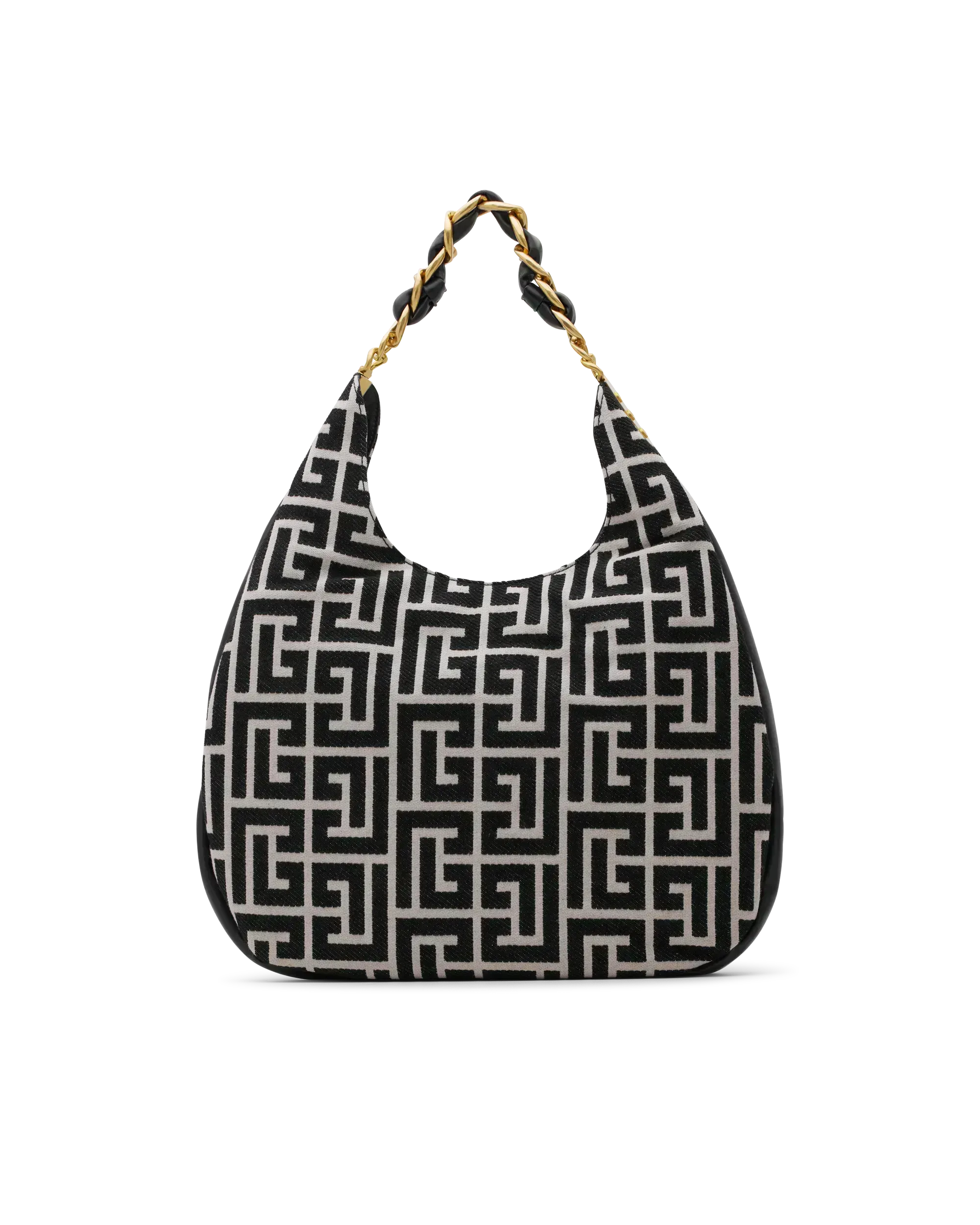 1945 Soft Hobo Large Jacquard Labyrinth Monogram Bag - DIHSAN