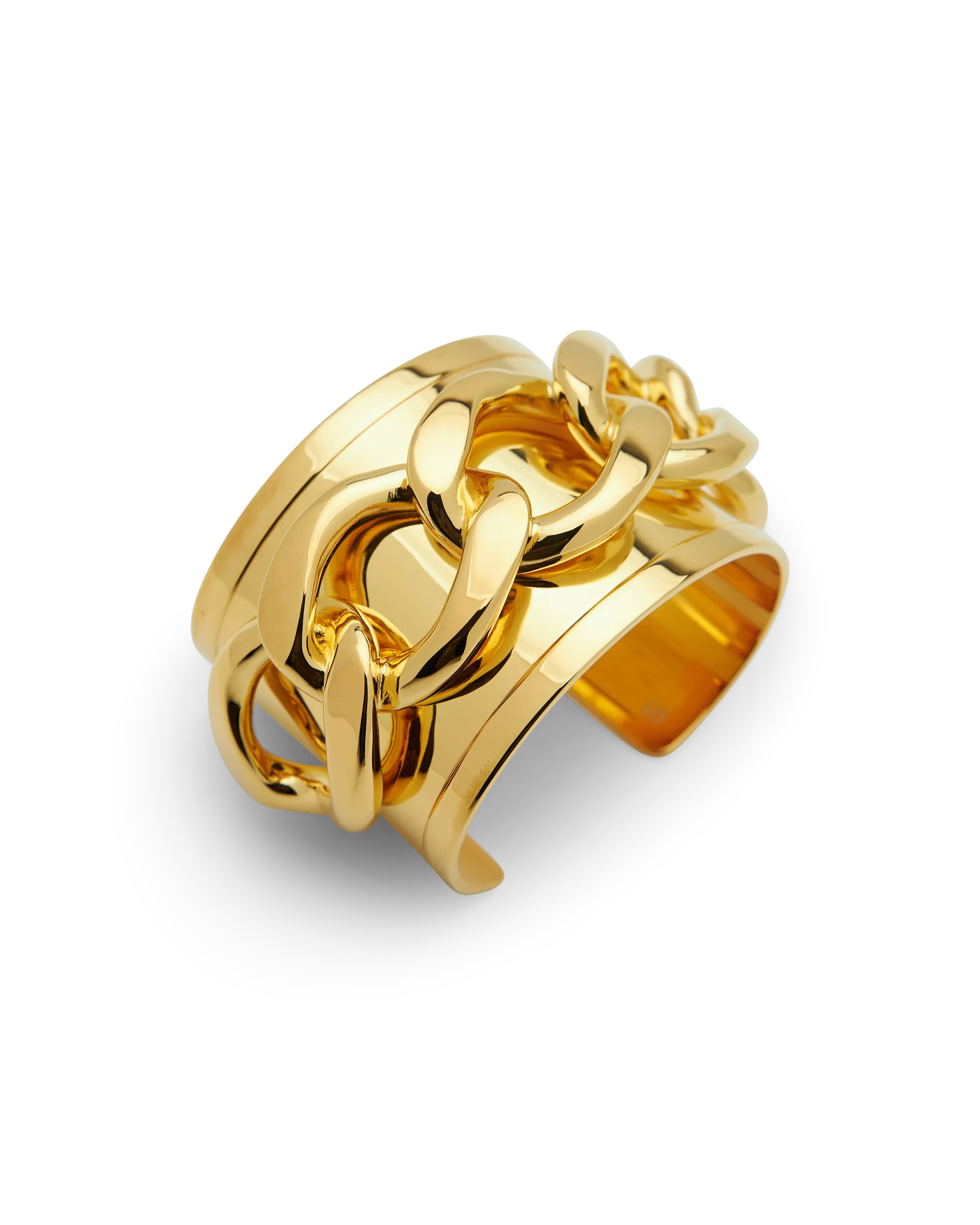 Brass Chain Cuff Bracelet - DIHSAN
