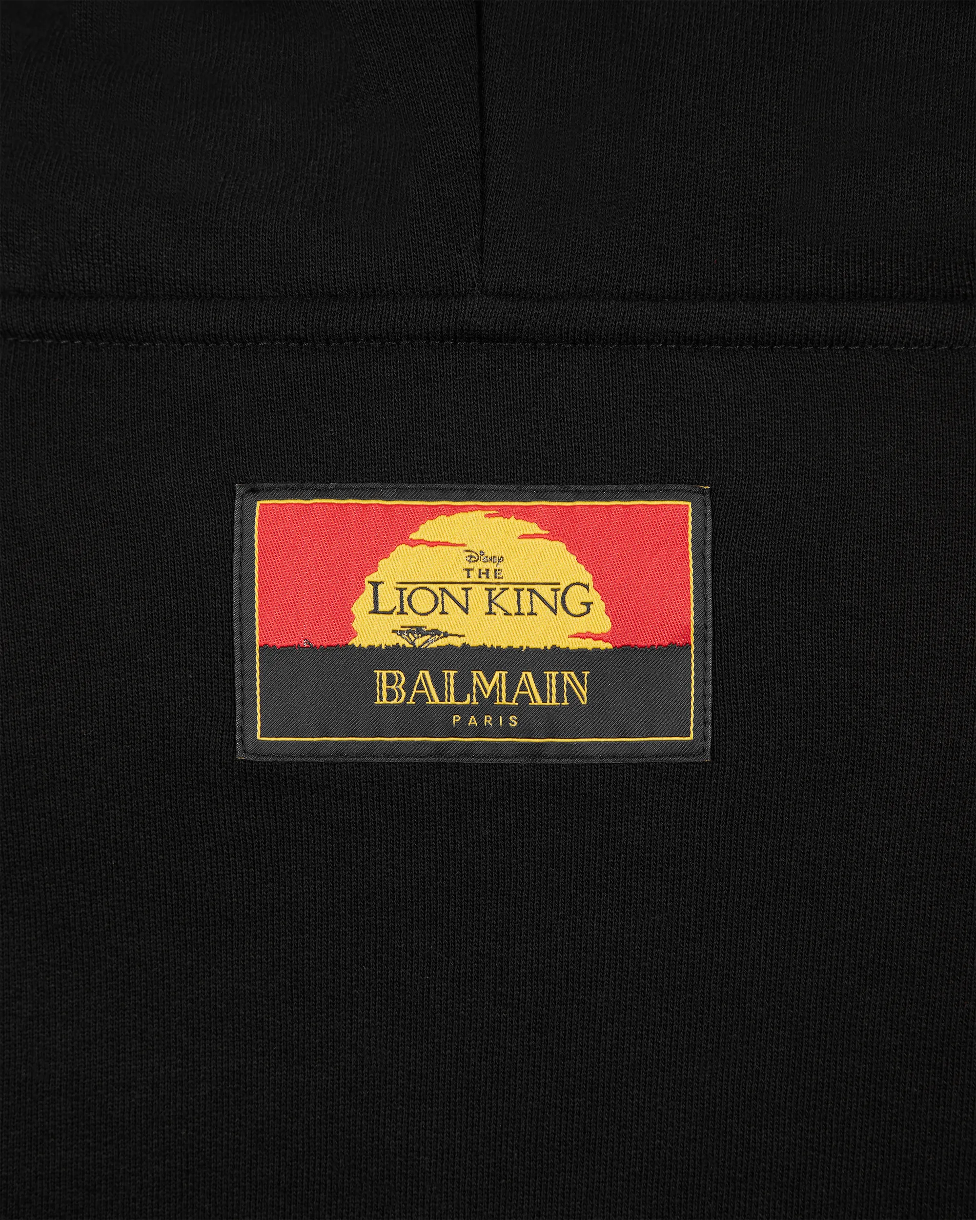 Black Cotton The Lion King Sunset Hoodie by Balmain | DIHSAN