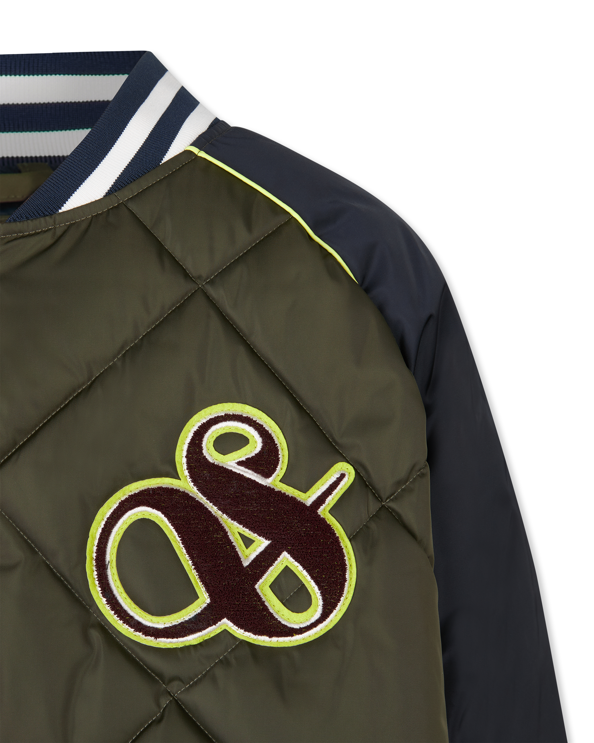 Yrachie Quilted Varsity Bomber Jacket