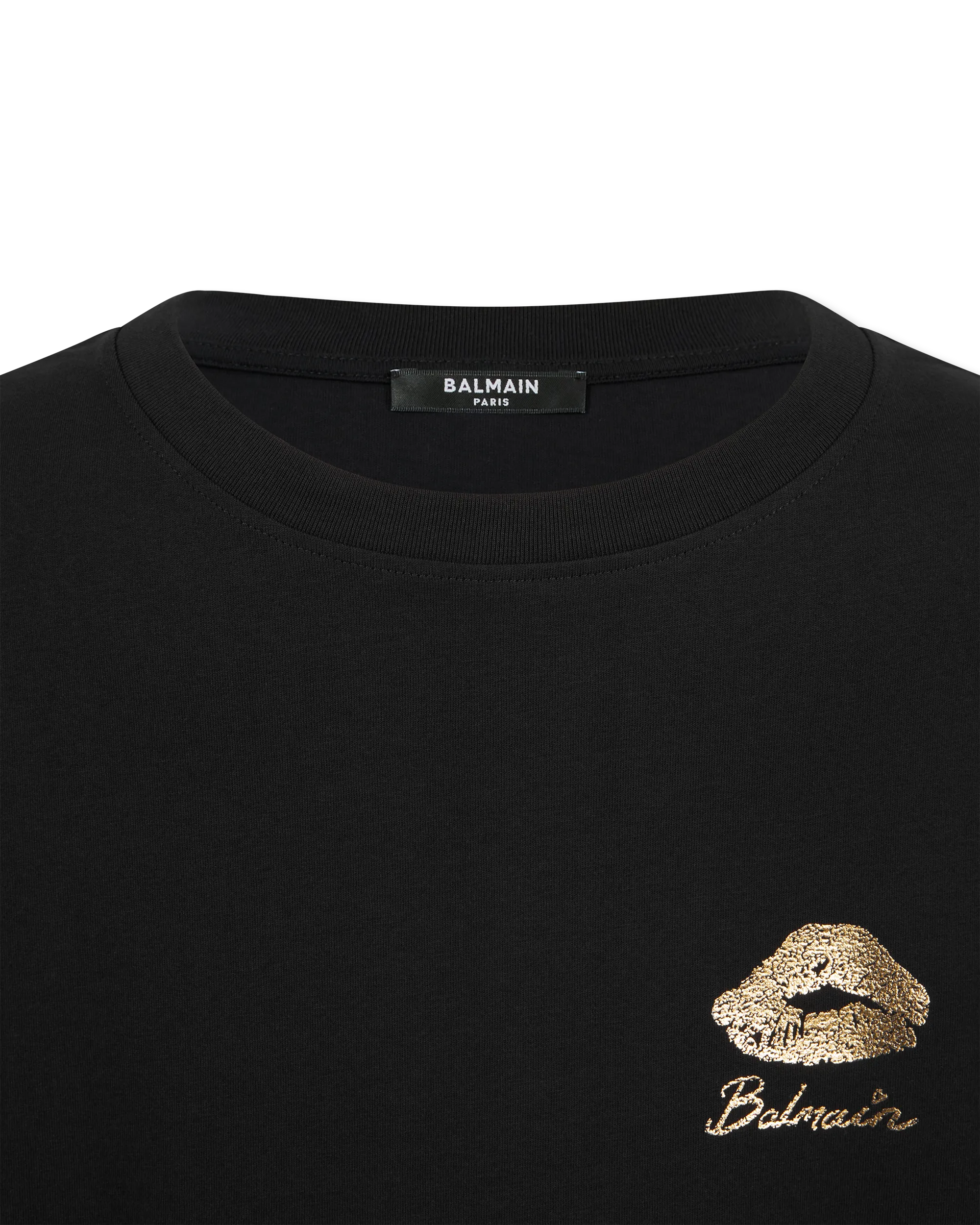 Balmain Gold Kiss Printed T-Shirt - DIHSAN