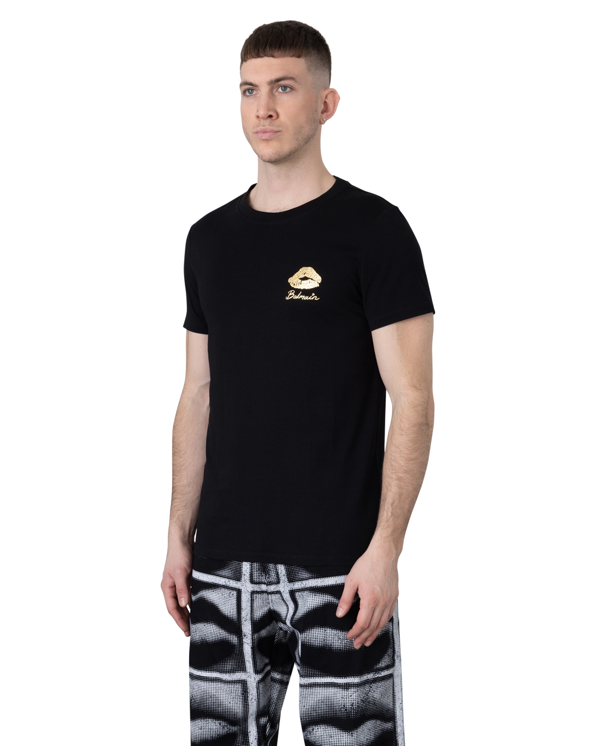 Balmain Gold Kiss Printed T-Shirt