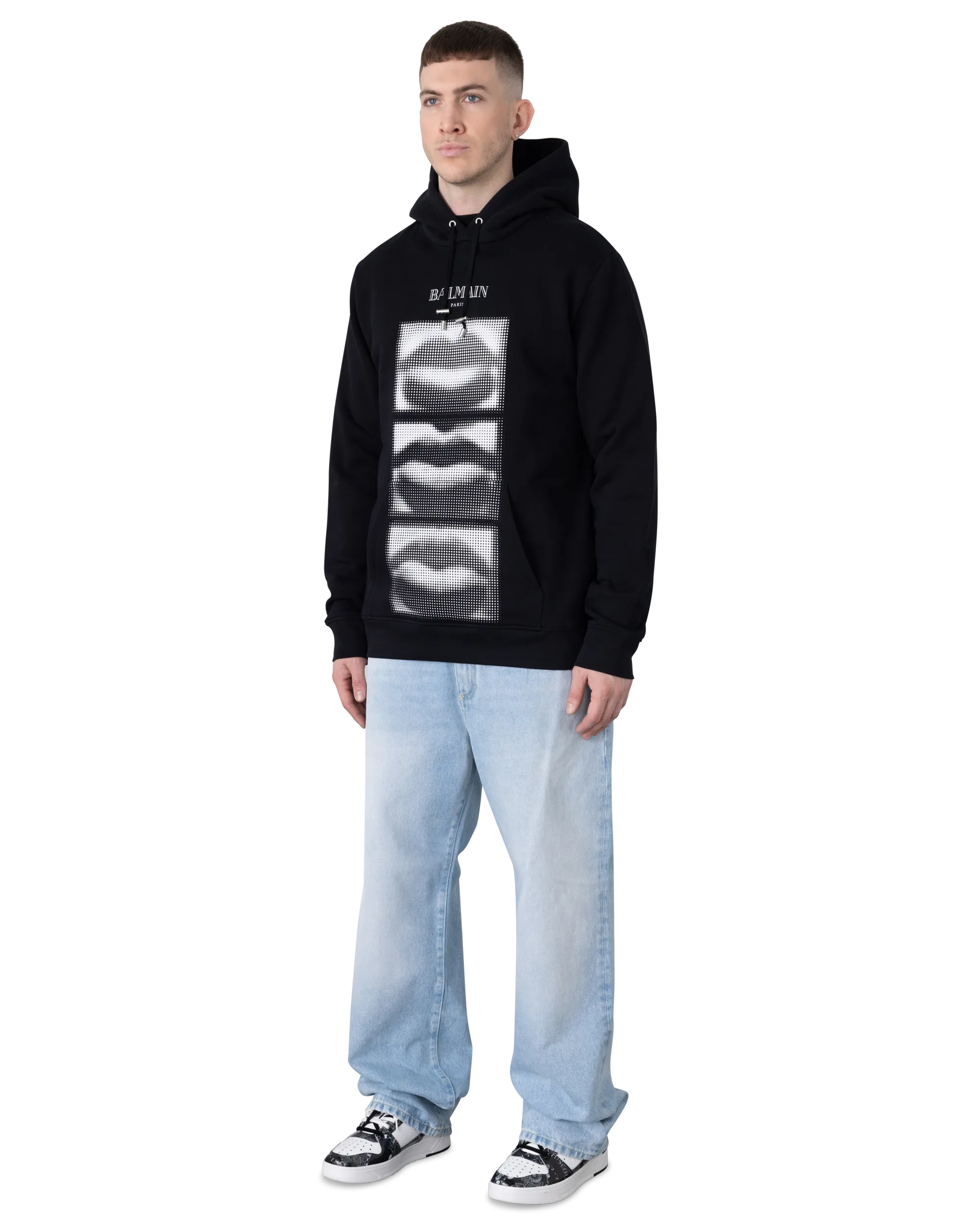 Vintage Balmain Lips Printed Hoodie