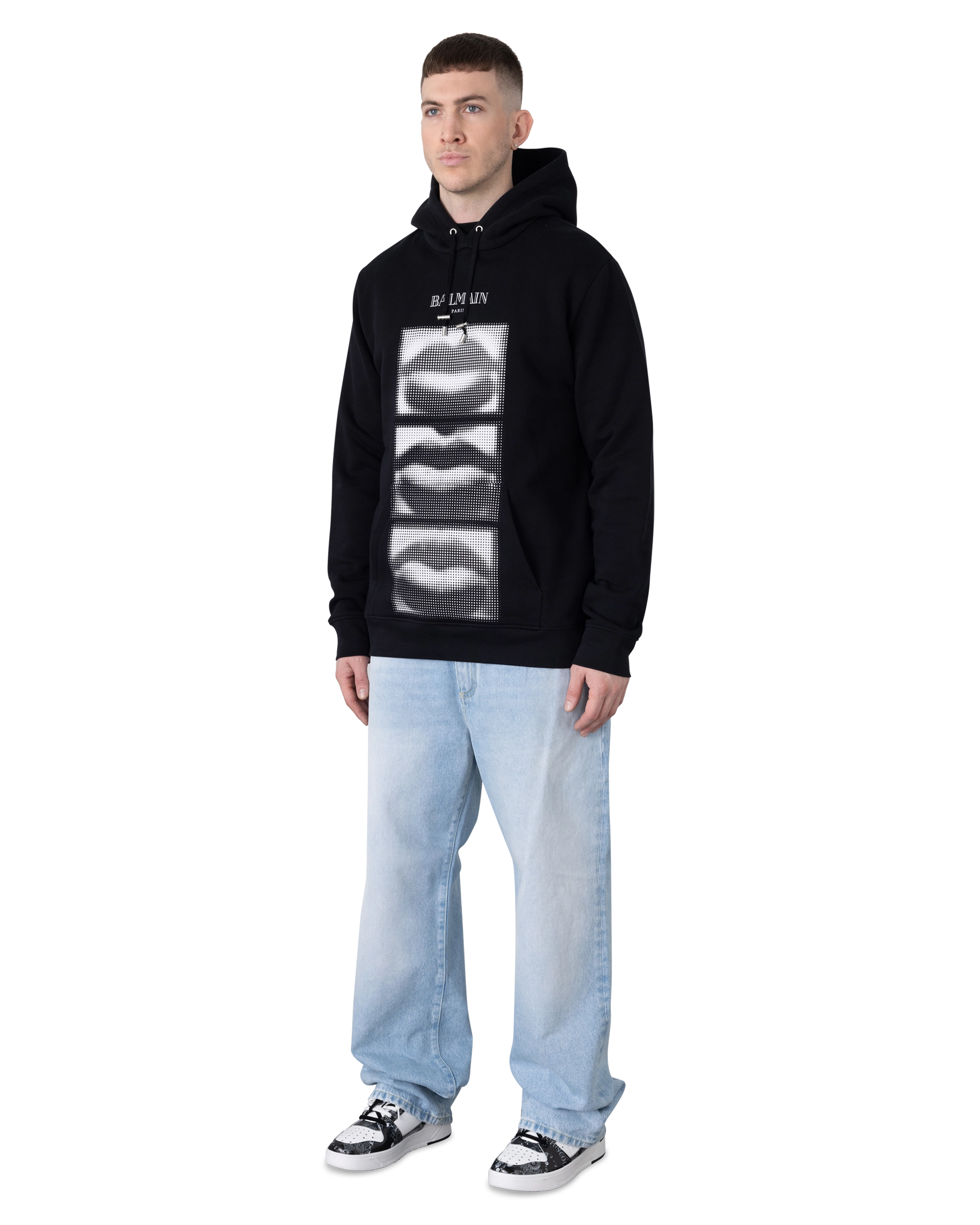 Vintage Balmain Lips Printed Hoodie