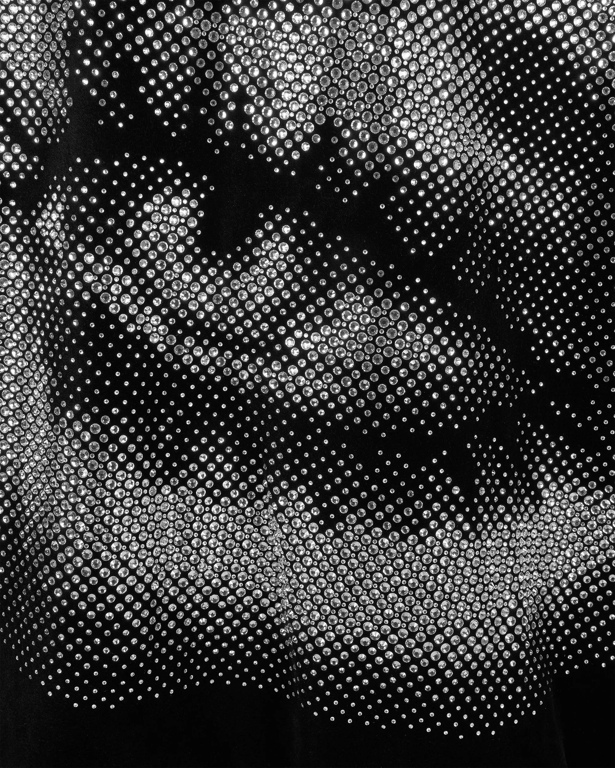 Velvet & Rhinestone Eye Hoodie - DIHSAN