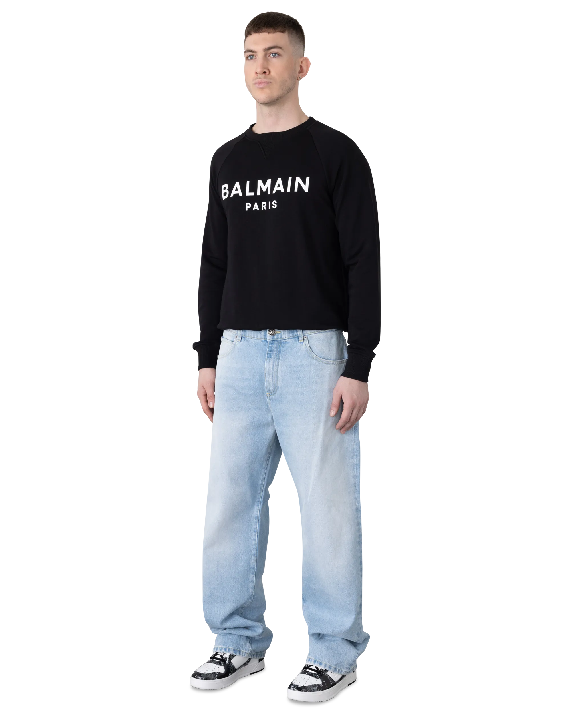 Relaxed Fit Washed Baggy Low Rise Jeans