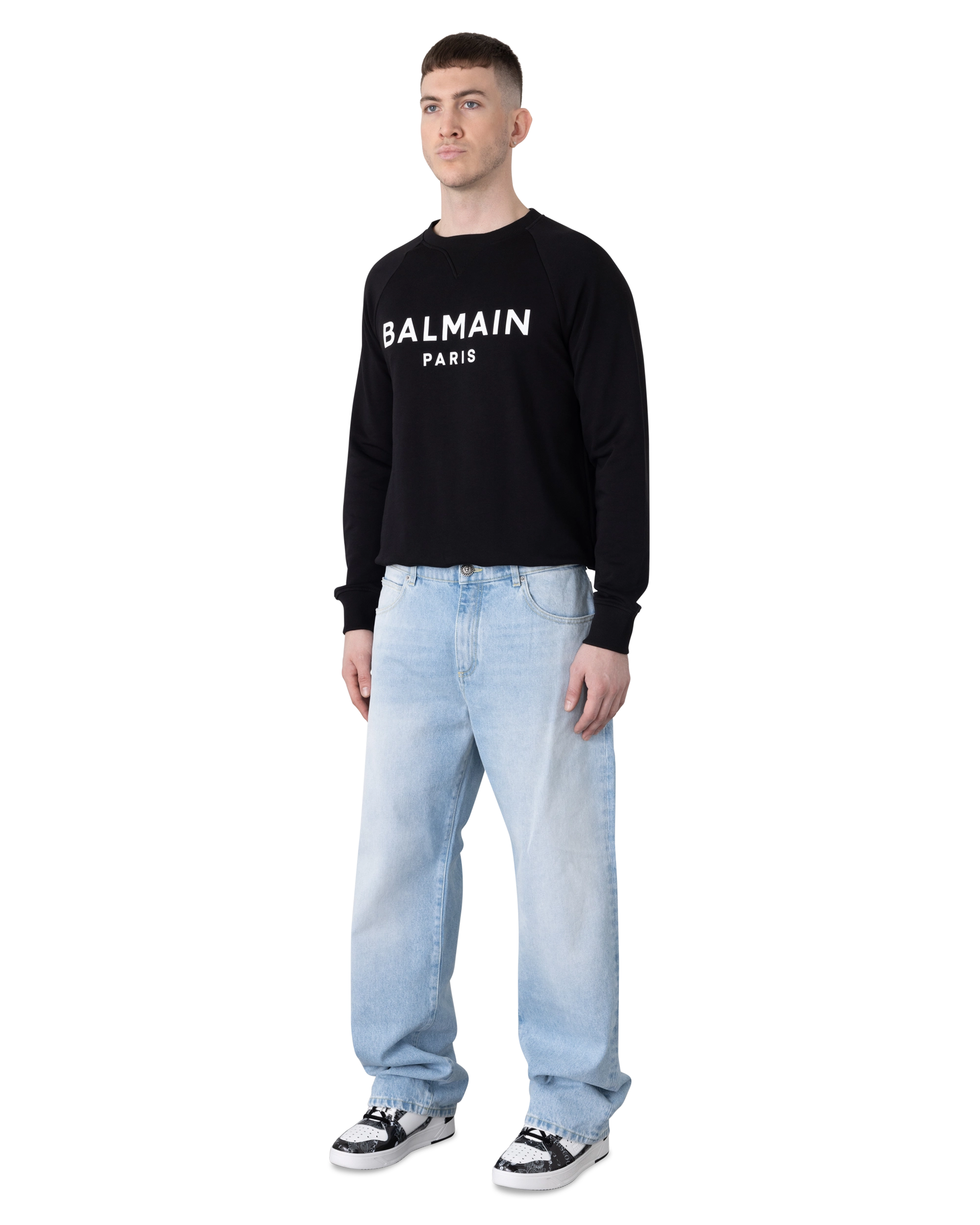 Relaxed Fit Washed Baggy Low Rise Jeans