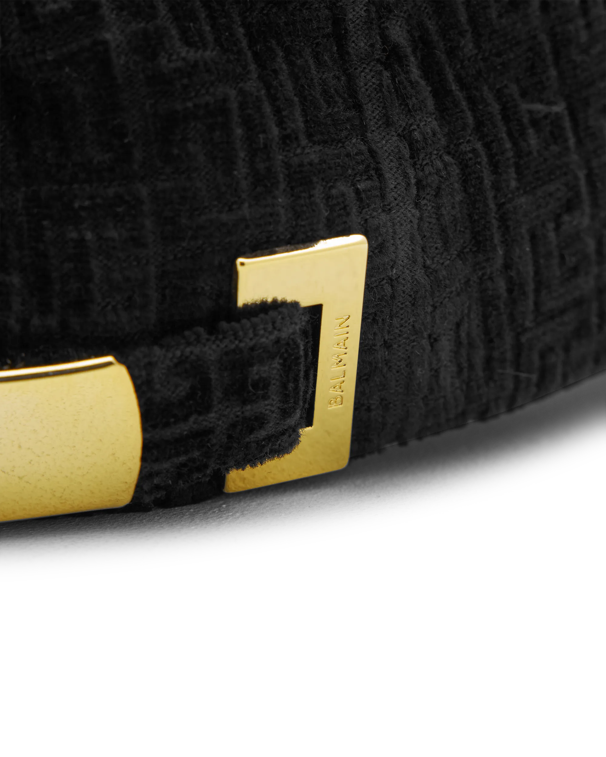 Embossed Velvet Monogram Baseball Cap - DIHSAN